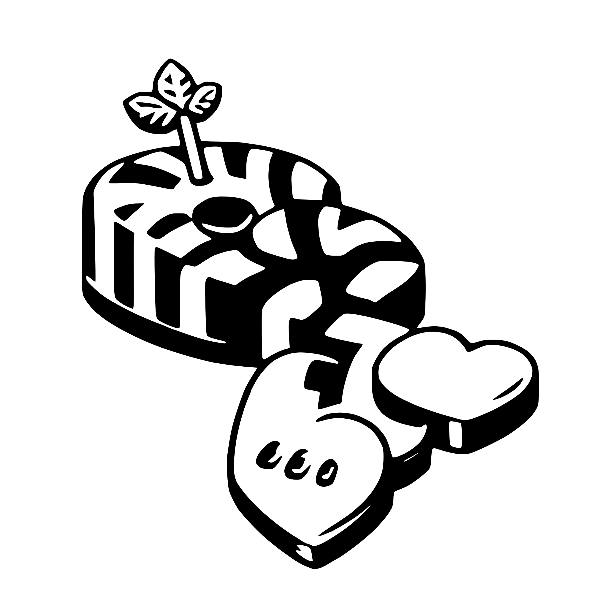AI-generated SVG of a sweethearts candy