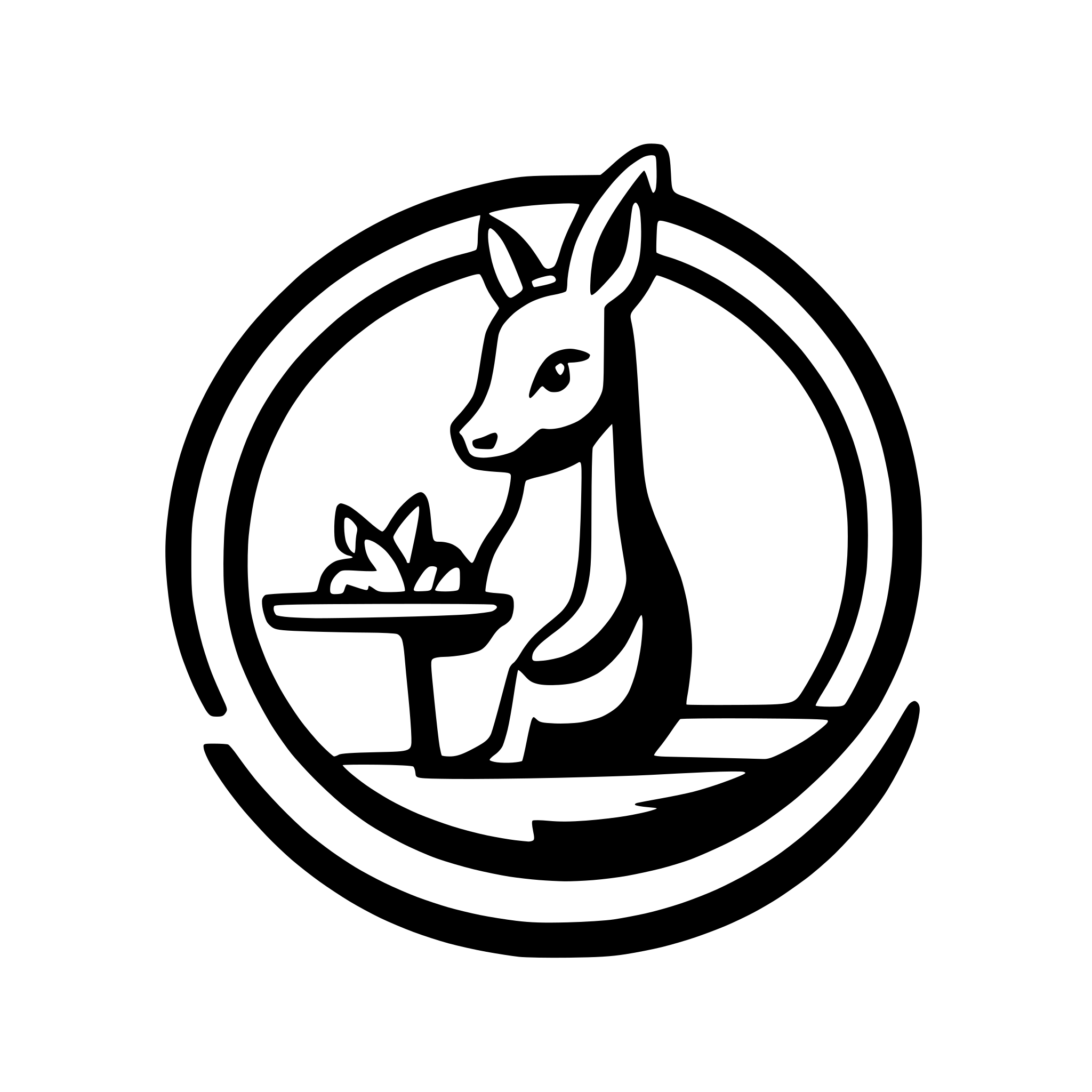 AI-generated SVG of a Minimalistic logo for meal planning app featuring a mother kangaroo with a joey in her pouch