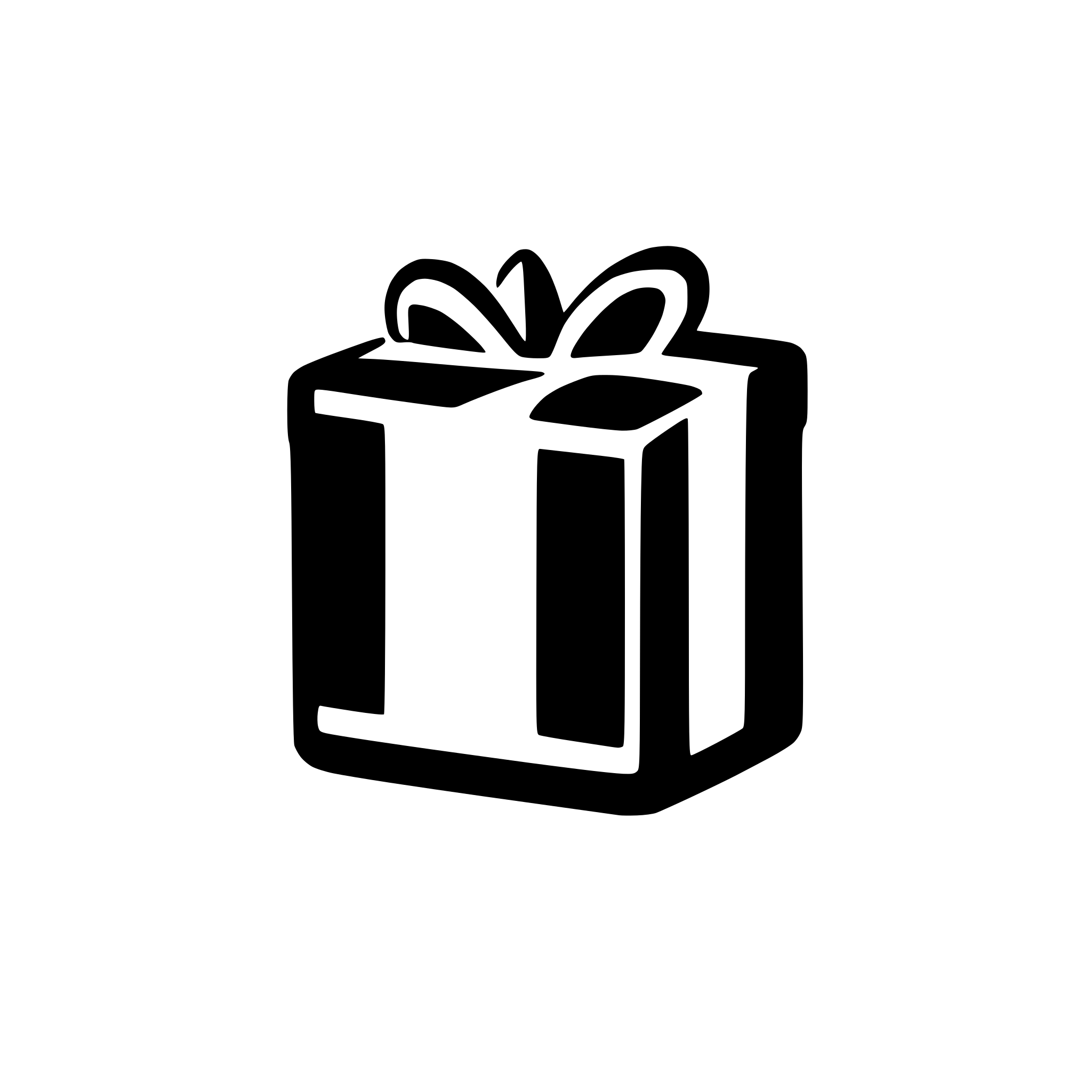 AI-generated SVG of 'a present flat icon style'
