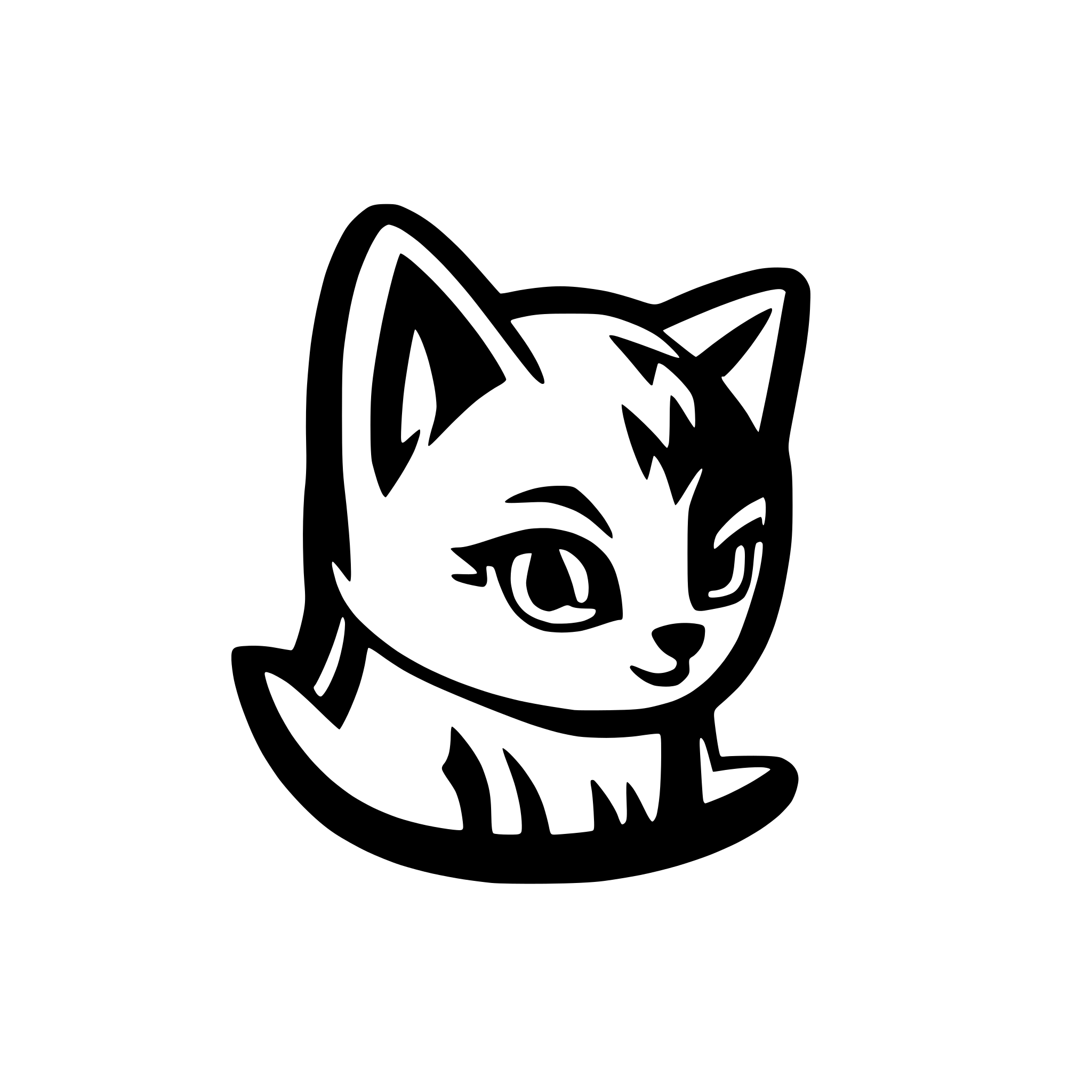AI-generated SVG of a create an svg image of a kitten which is on top of a dog, side view
