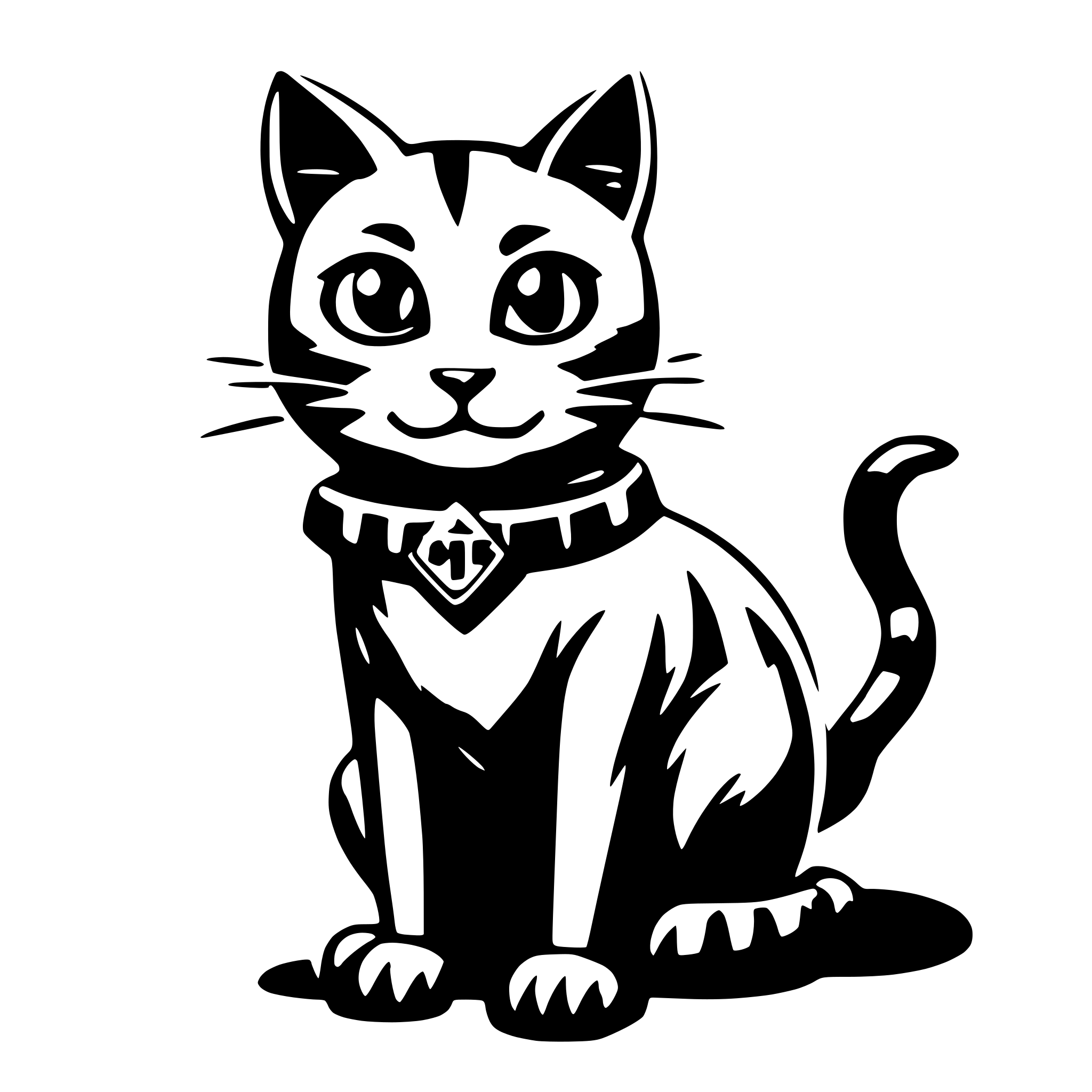 AI-generated SVG of 'cat with super power'