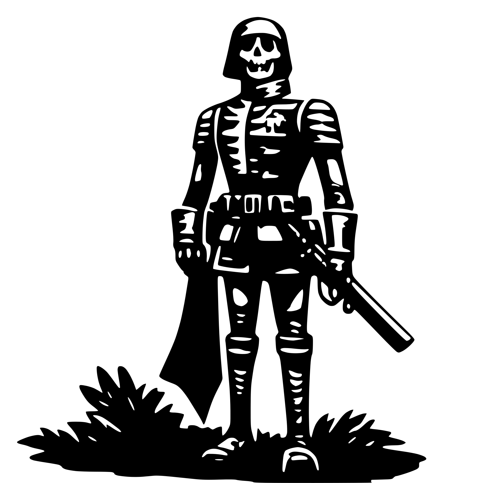 AI-generated SVG of a ghost soldier