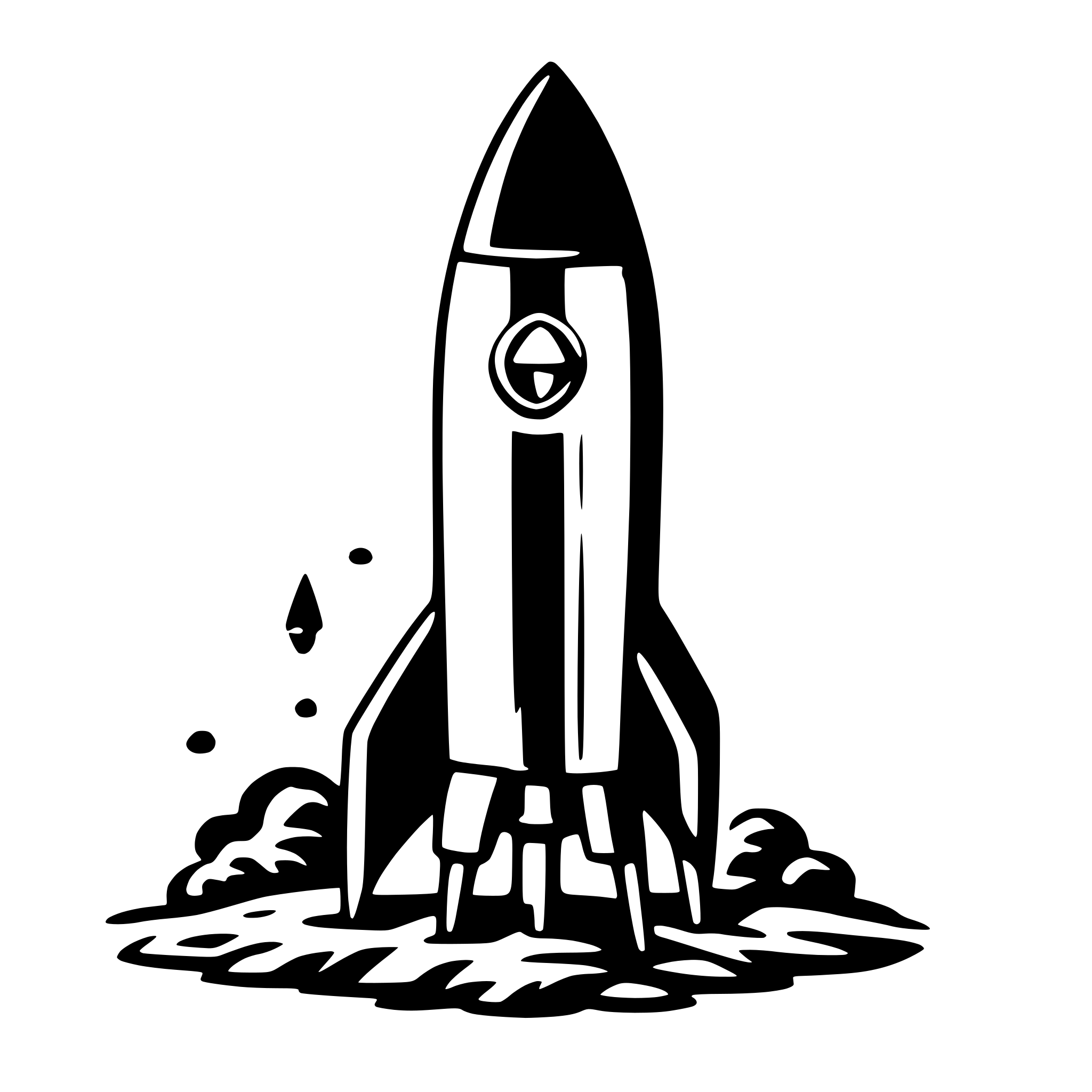 AI-generated SVG of a rocket