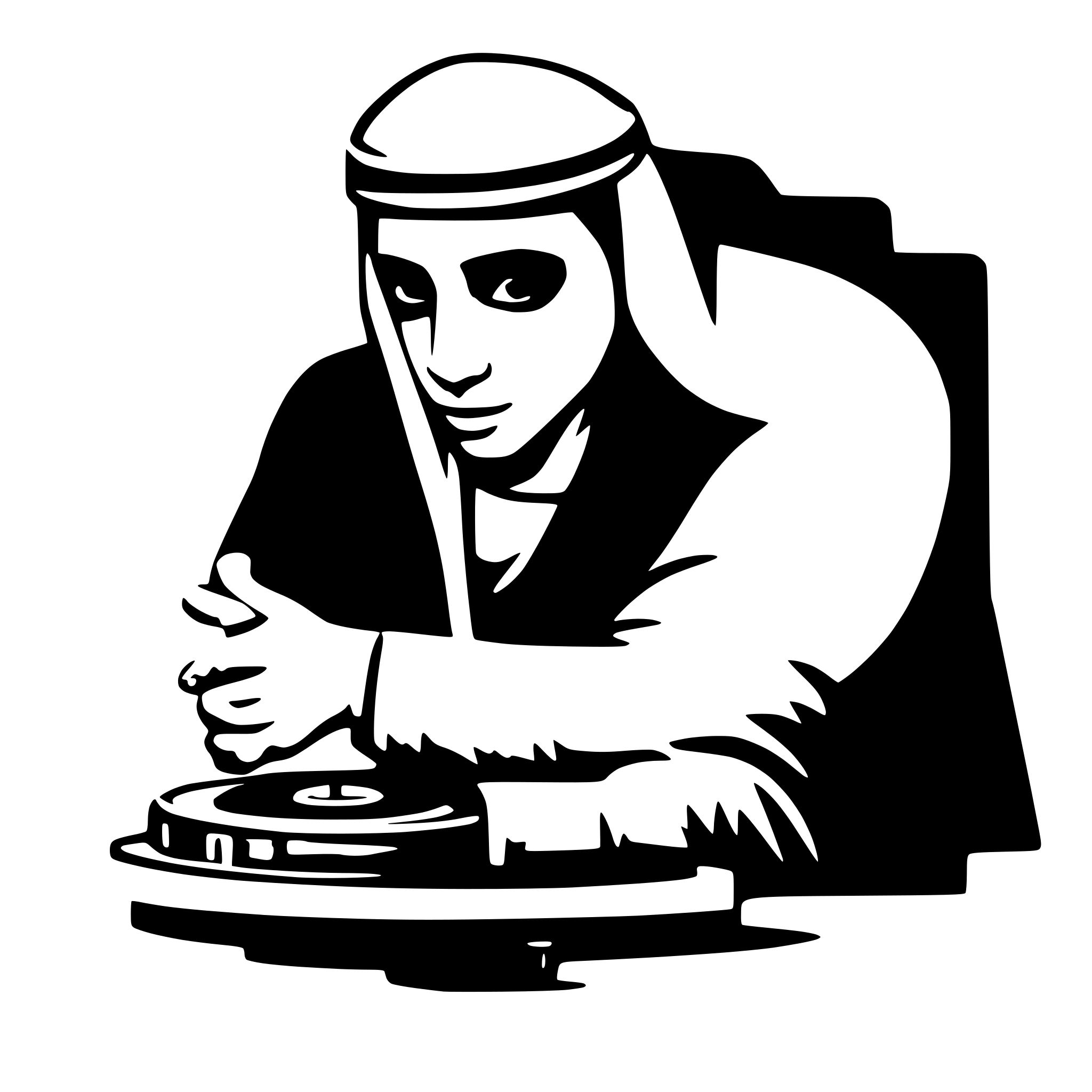 AI-generated SVG of 'arabian DJ'