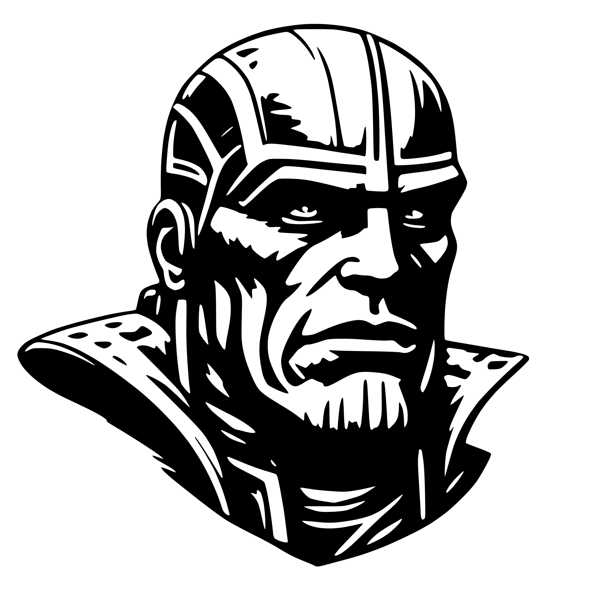 AI-generated SVG of 'Thanos'