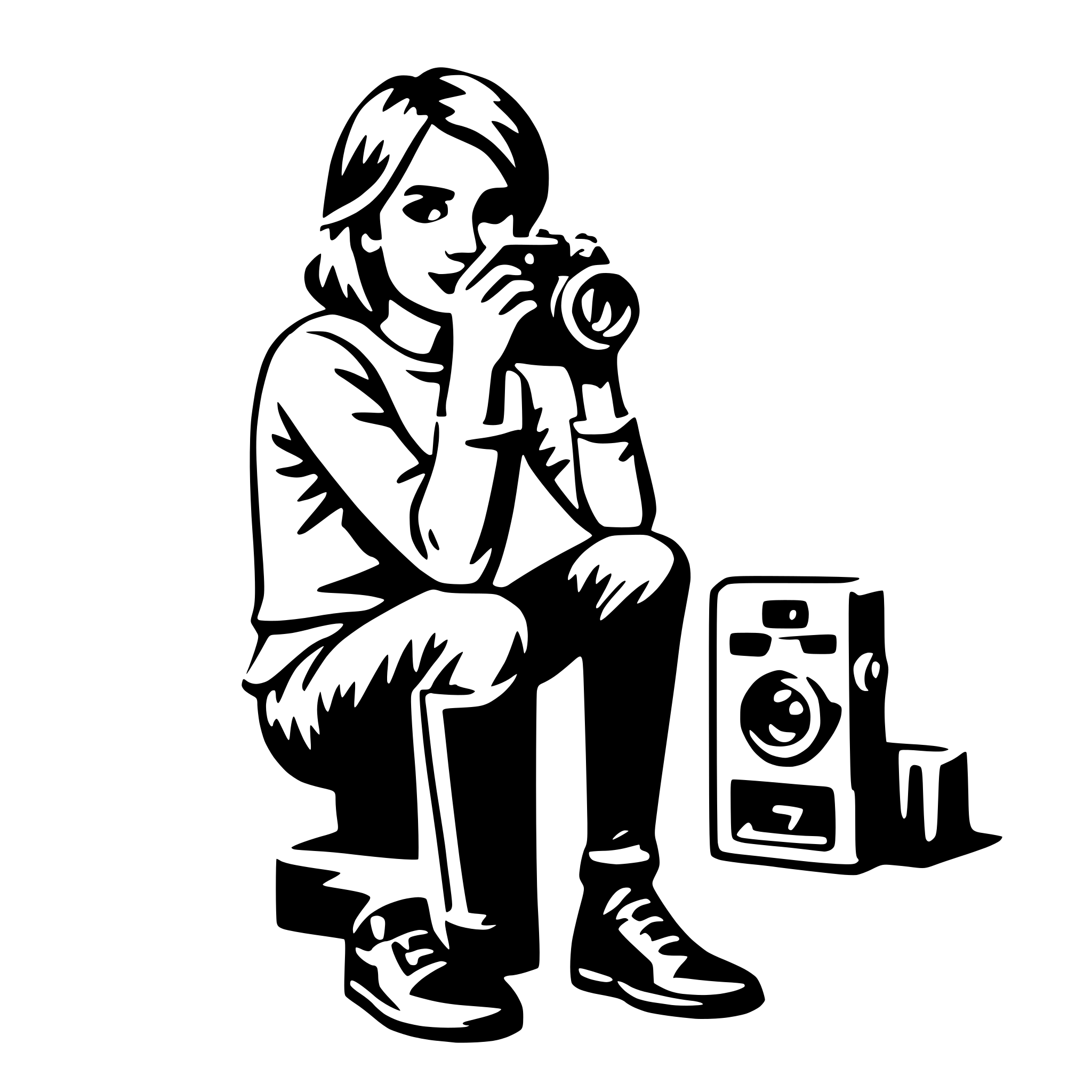 AI-generated SVG of 'photographer'