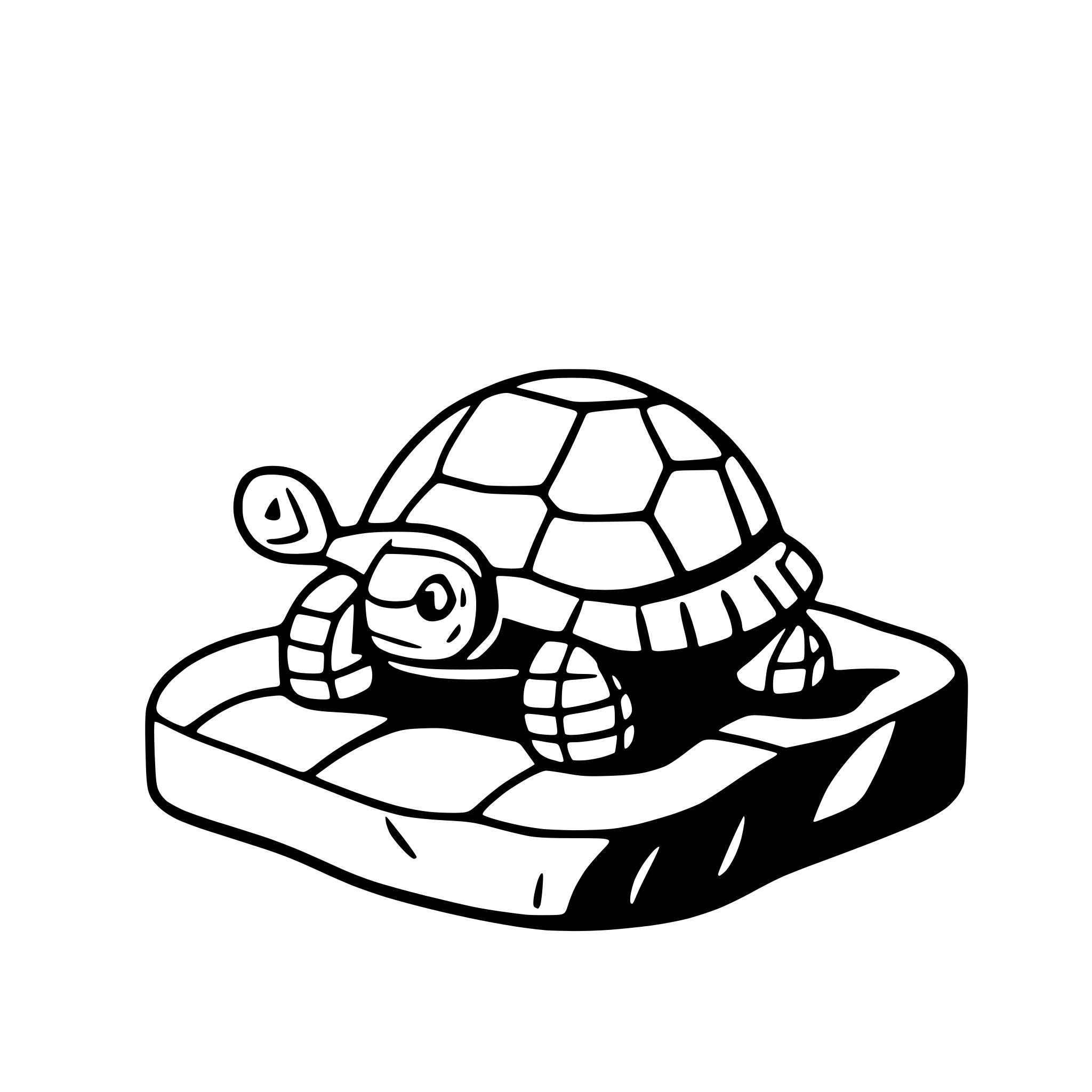 AI-generated SVG of 'tortoise on rocky terrain'
