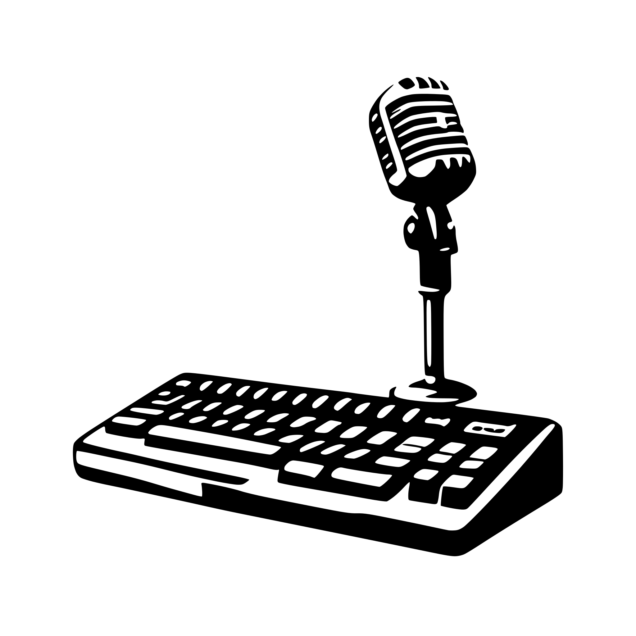AI-generated SVG of a keyboard and microphone