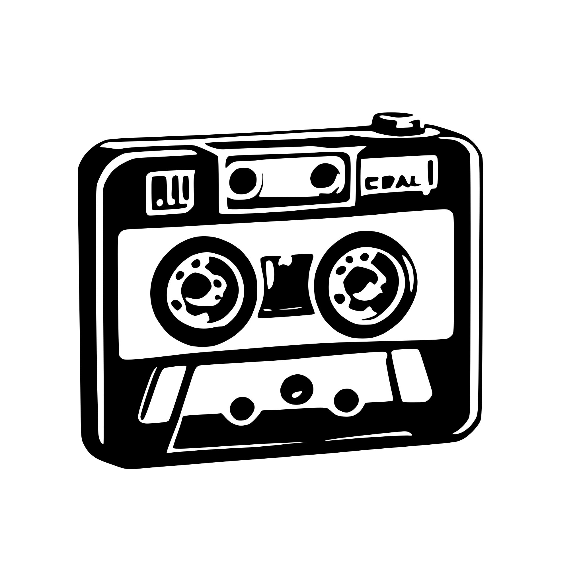 AI-generated SVG of 'simple cassette tape'