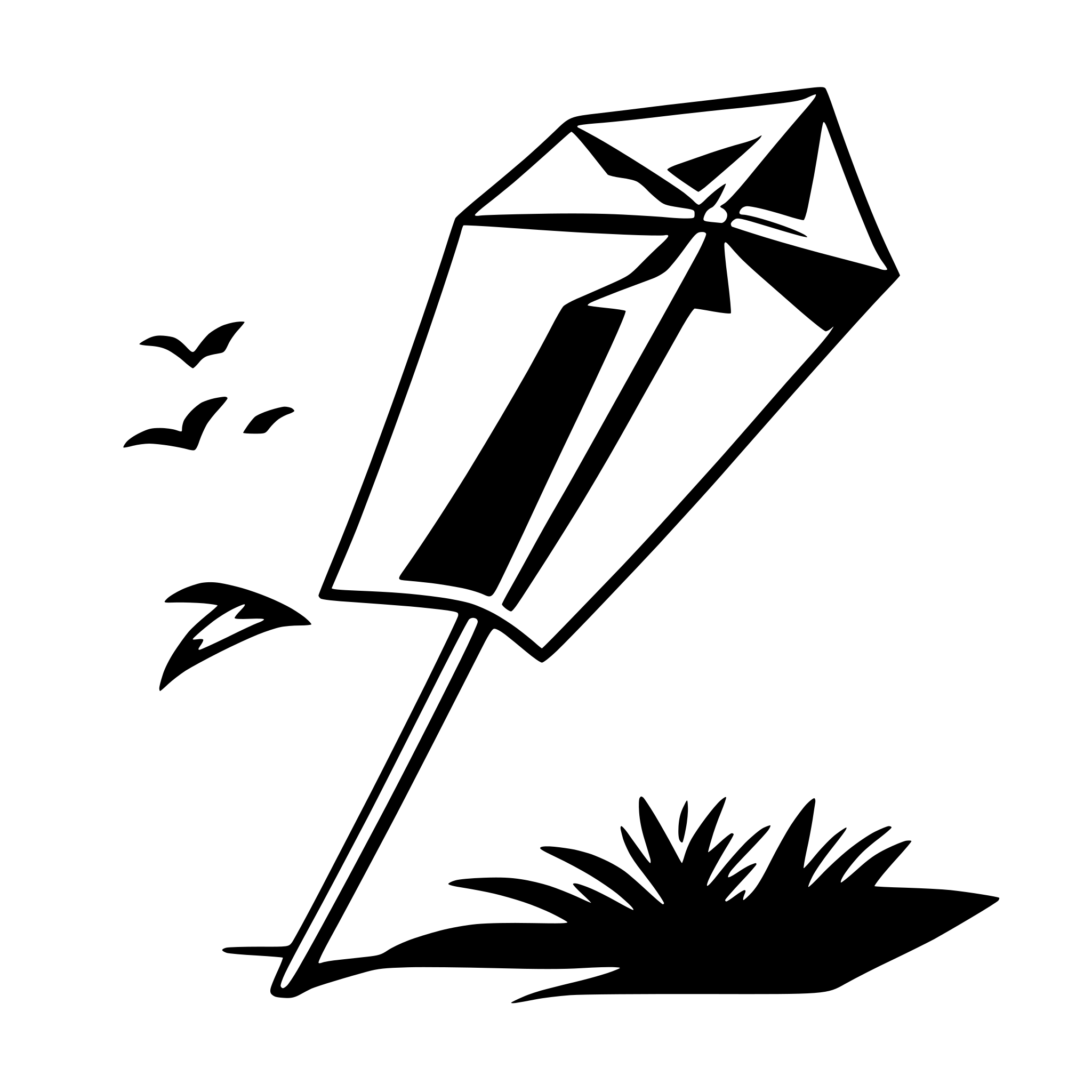 AI-generated SVG of 'kite'