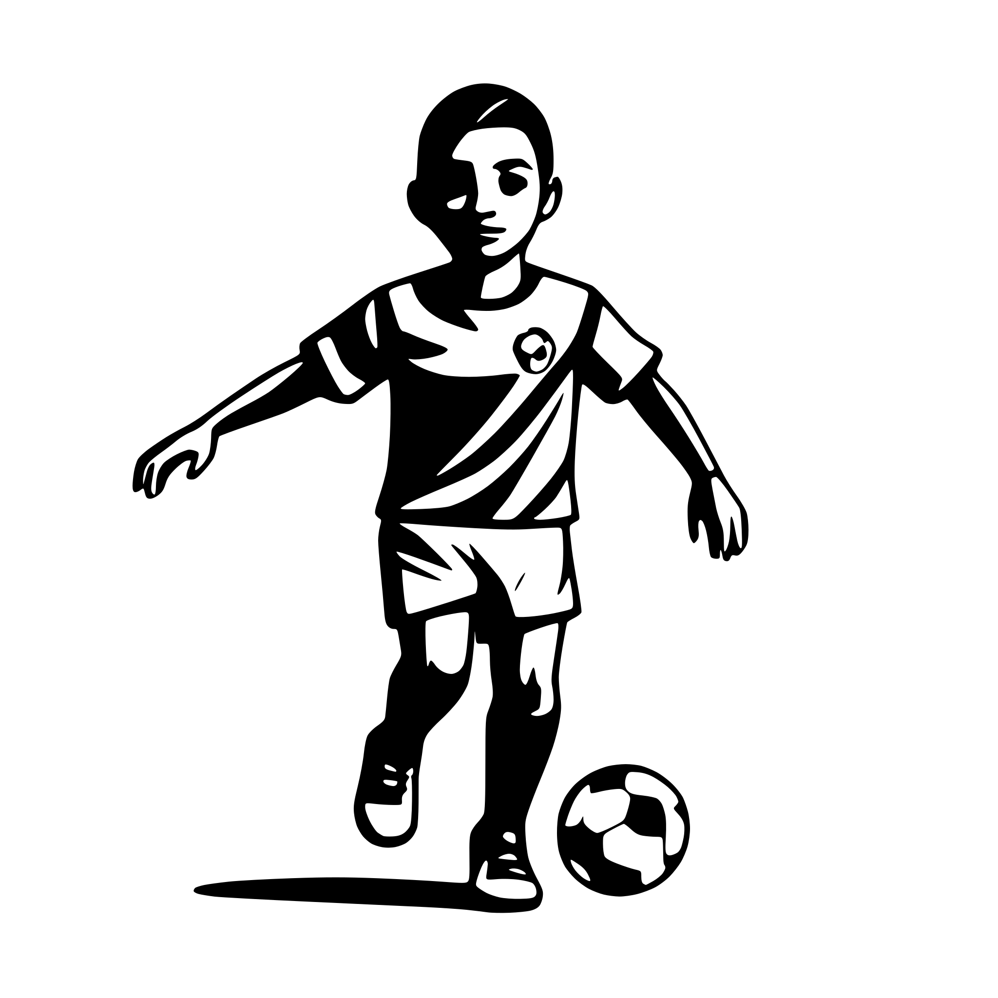 AI-generated SVG of 'soccer player frontal'