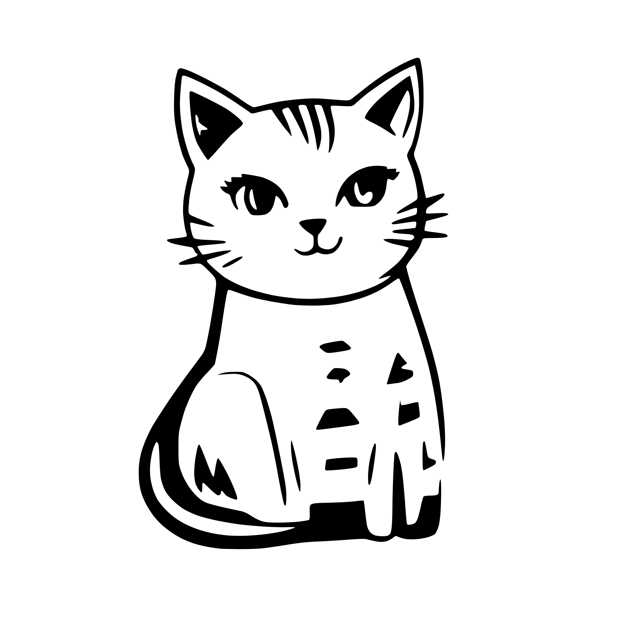 AI-generated SVG of a A Christmas cat wich is cute and wears Christmas cloth