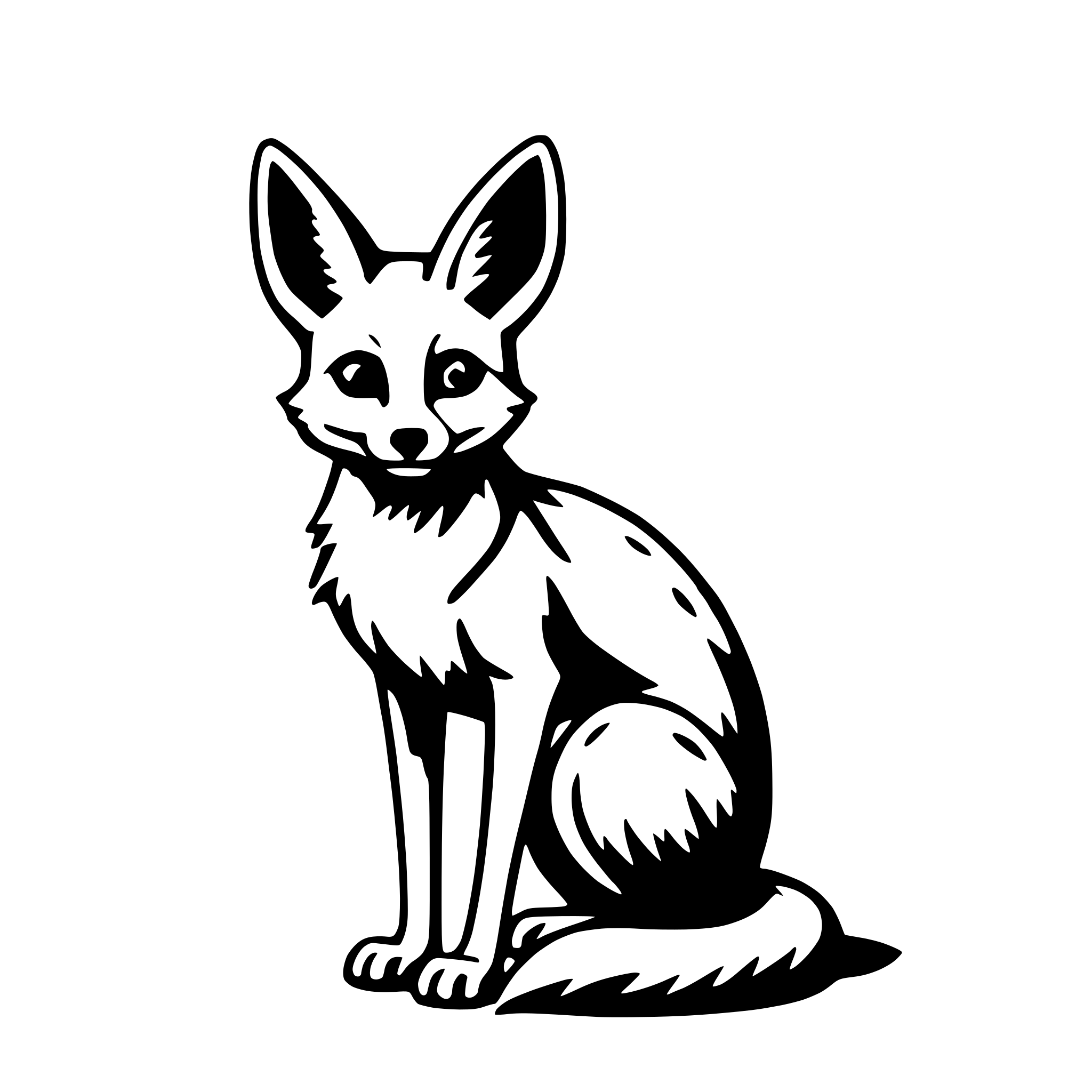 AI-generated SVG of a fennec fox