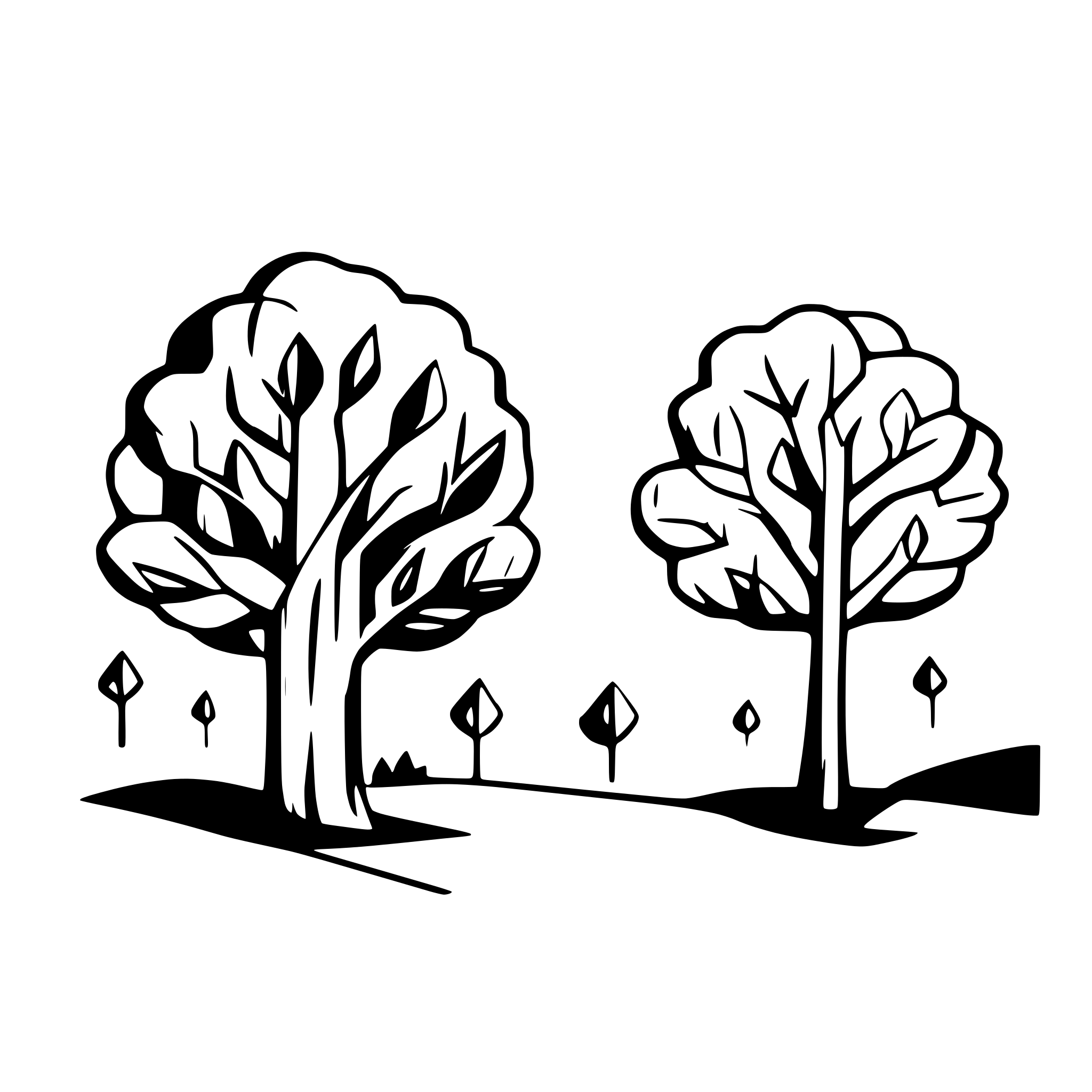 AI-generated SVG of 'trees'