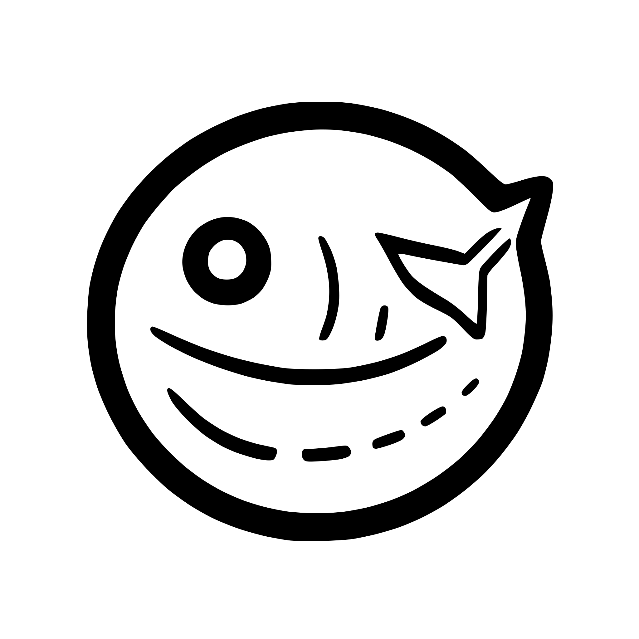 AI-generated SVG of a logo style depiction of a red snapper fish, with a happy appearance and a smile