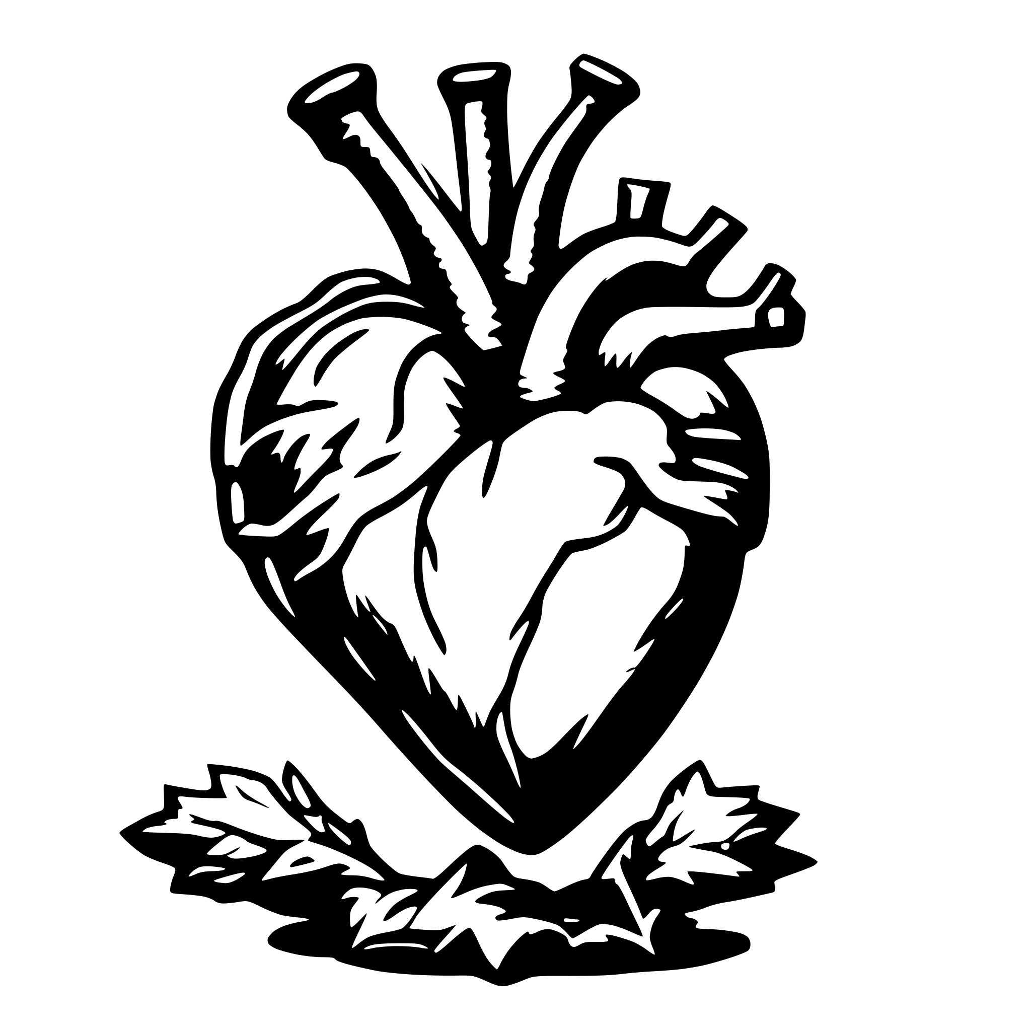 AI-generated SVG of 'a beating heart'