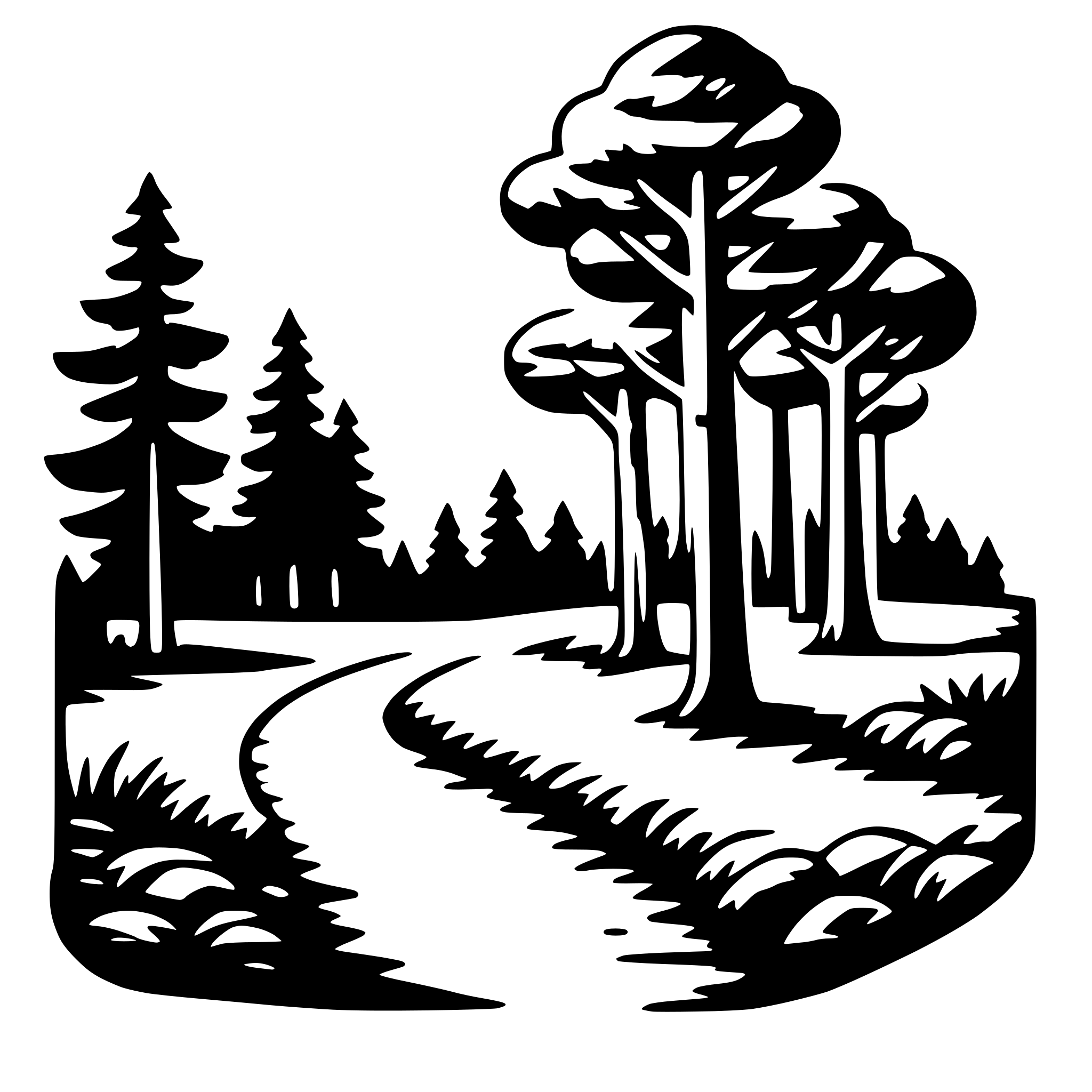 AI-generated SVG of a forest exploration