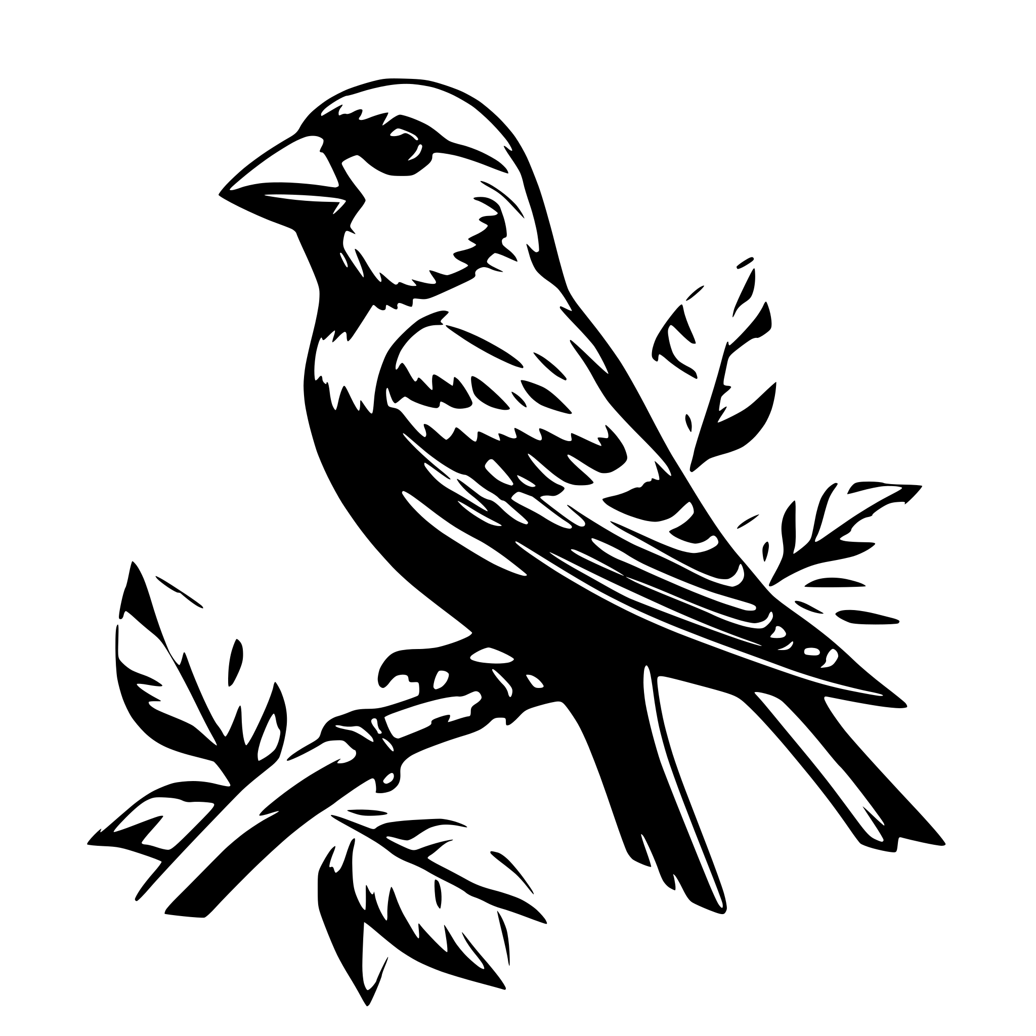 AI-generated SVG of 'siskin bird'