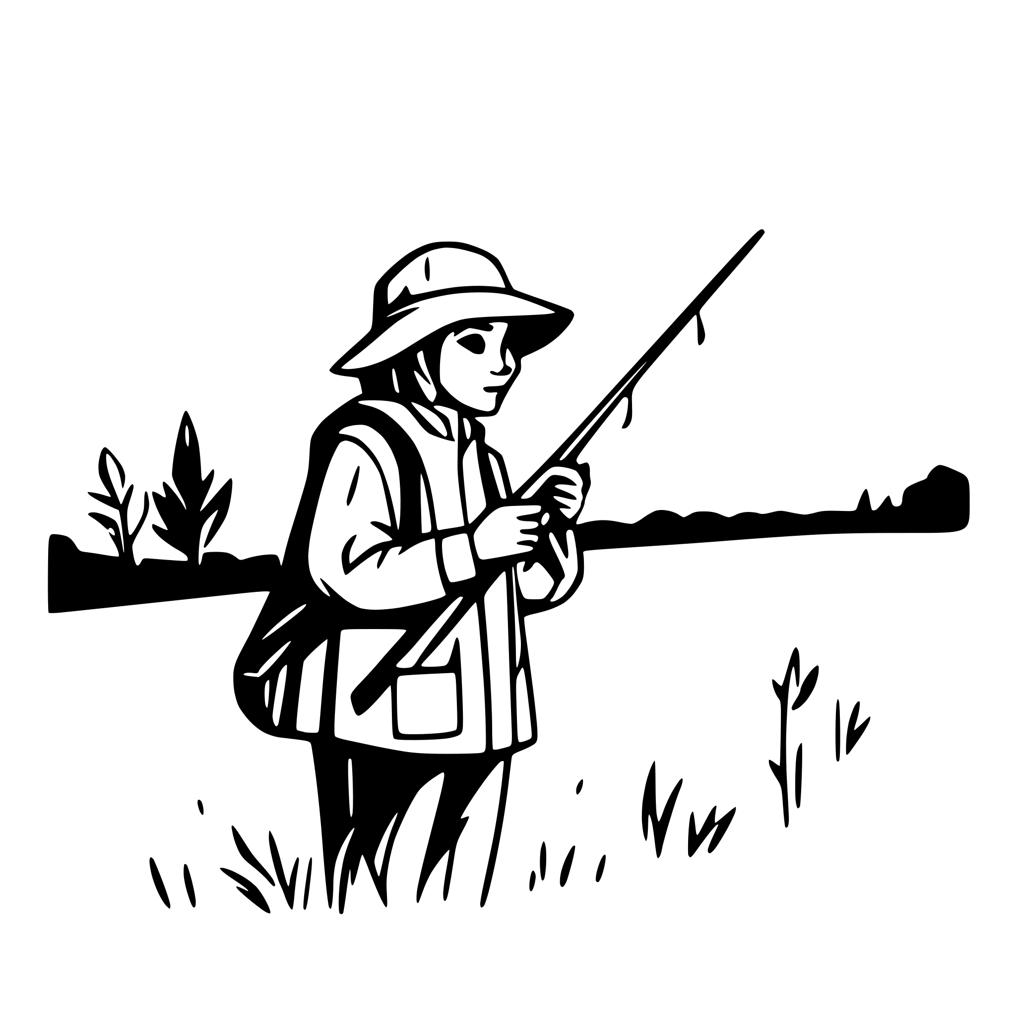 AI-generated SVG of a Hunting, fishing, agriculture based, southern, no person in it