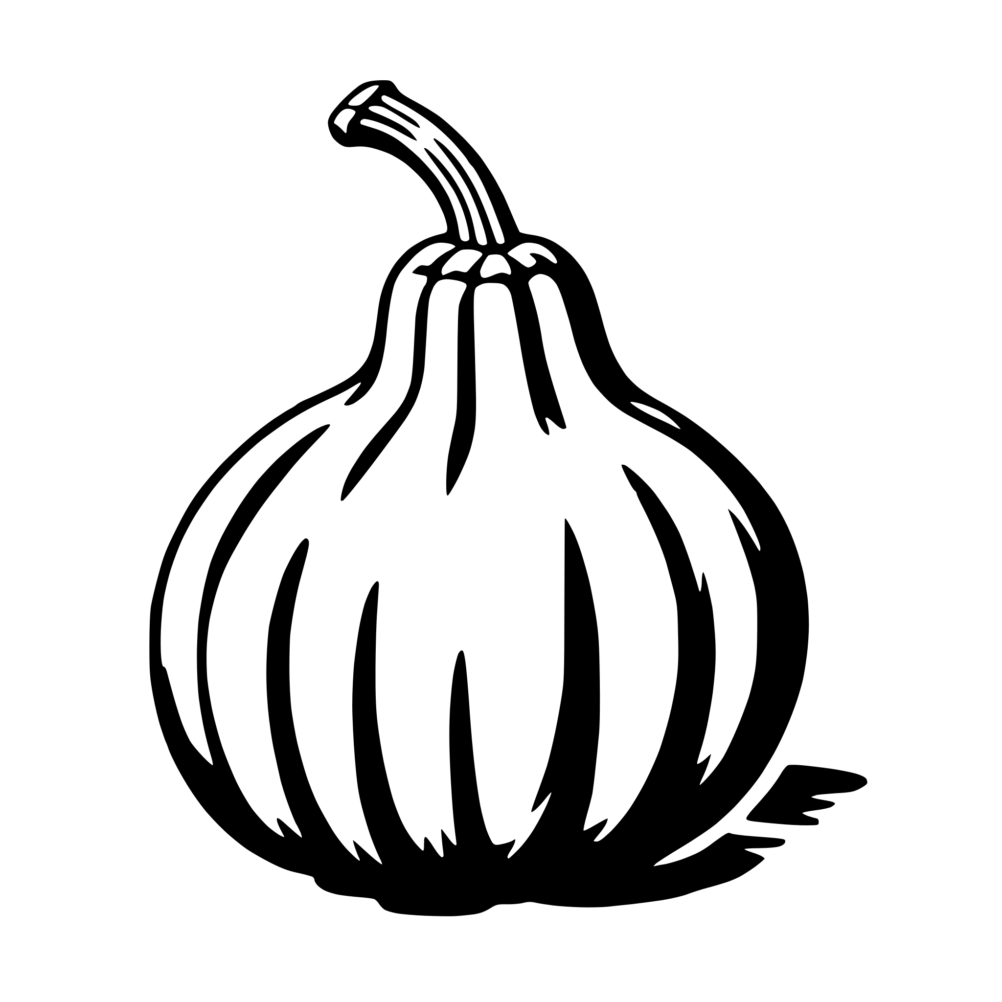 AI-generated SVG of 'squash'