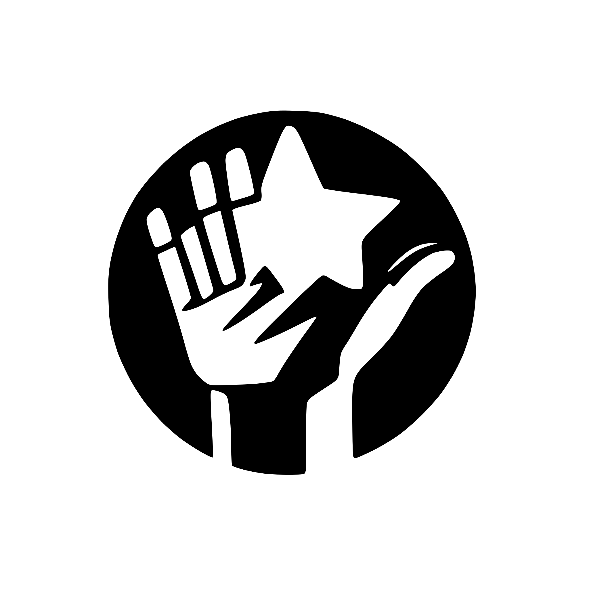 AI-generated SVG of 'marionettist hand'