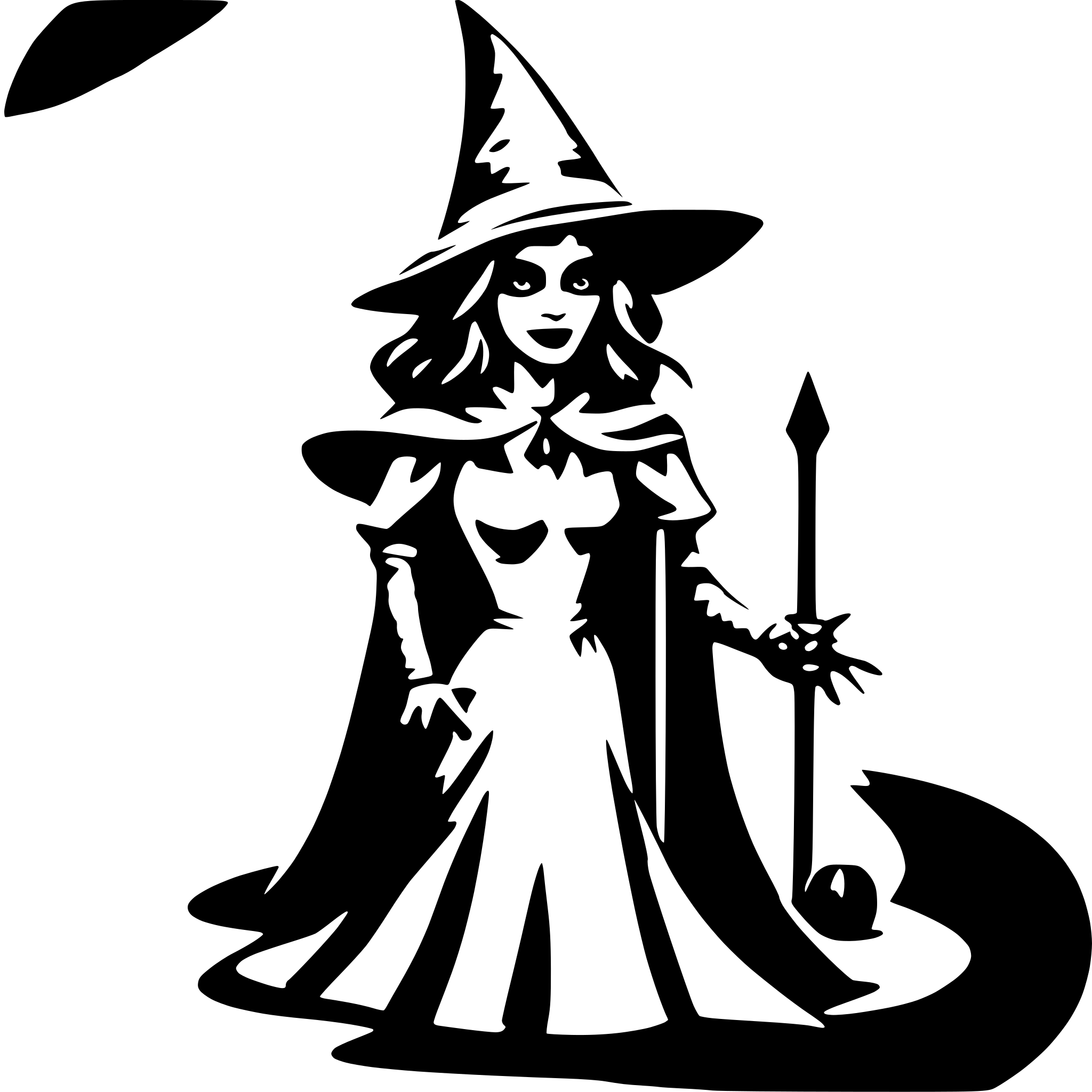 AI-generated SVG of 'Spookey Witch on a proom'