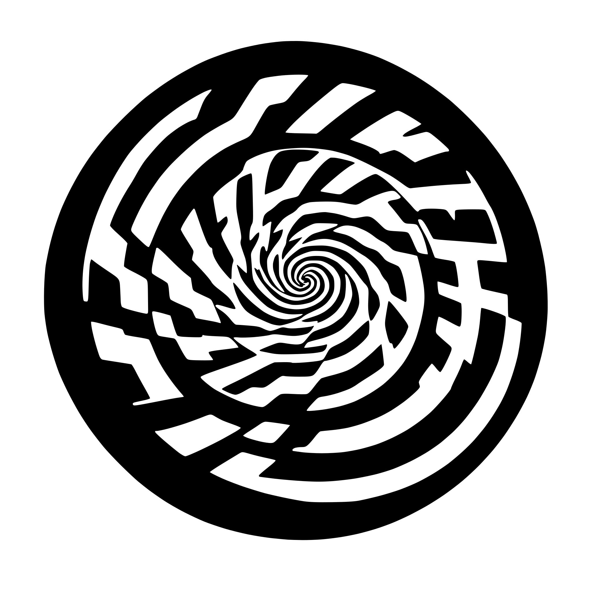 AI-generated SVG of 'hypnotic spiral inside circle'