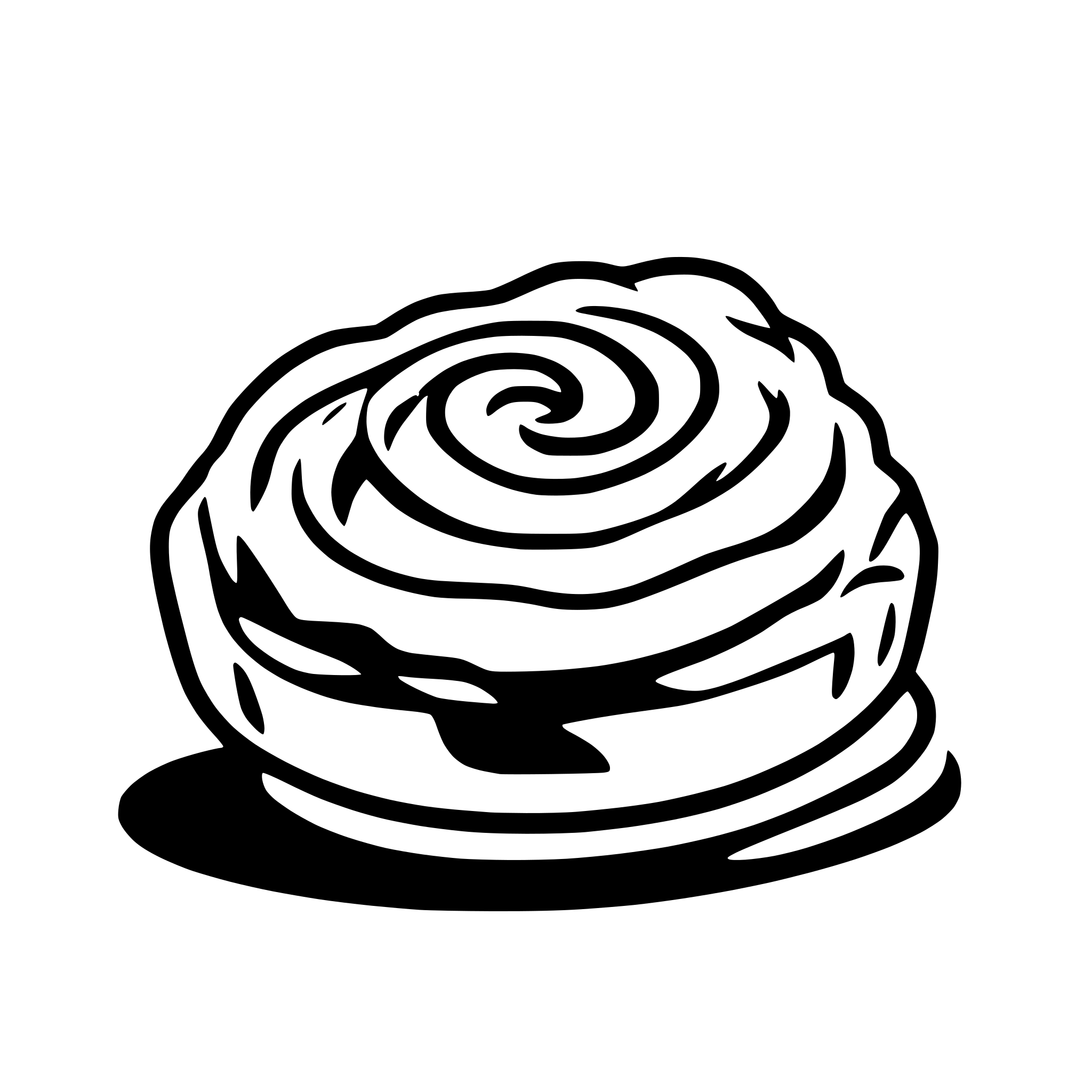 AI-generated SVG of a A nice looking cinnamon roll with a juicy topping that looks delicious