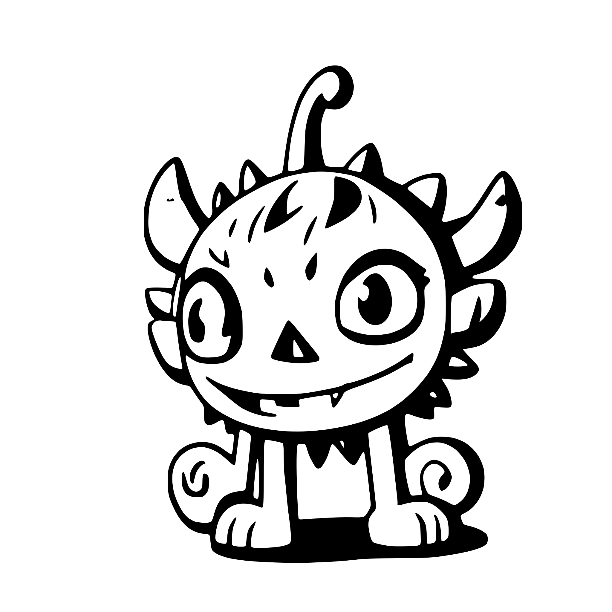AI-generated SVG of a monster