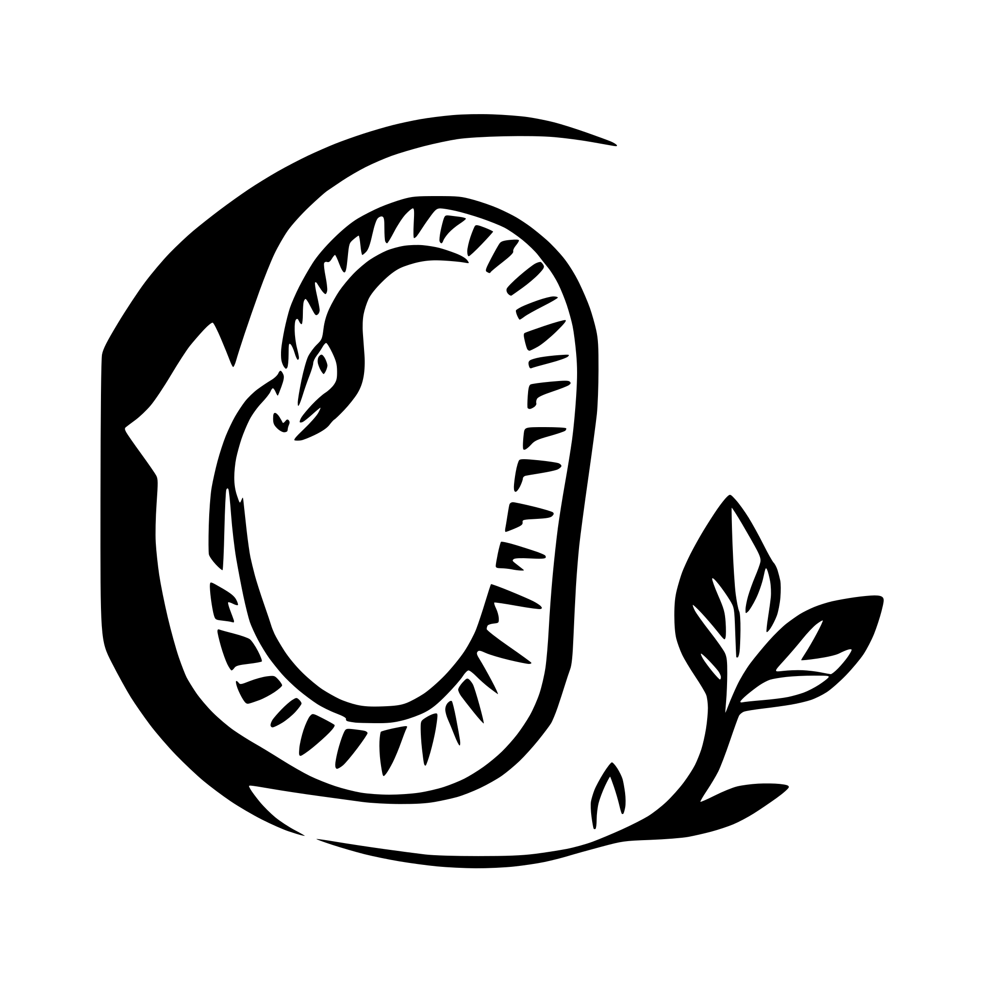 AI-generated SVG of a snake