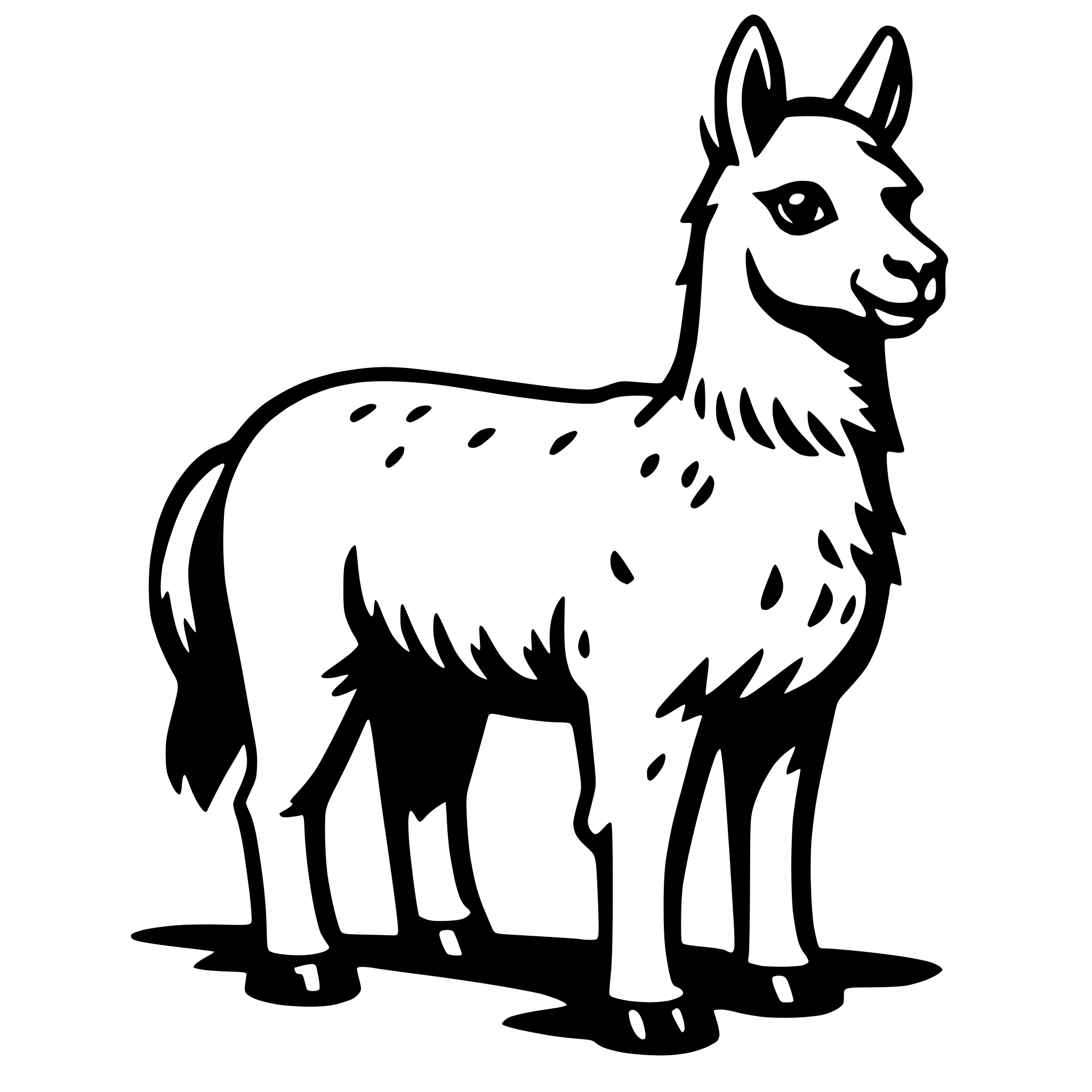 AI-generated SVG of 'llama'