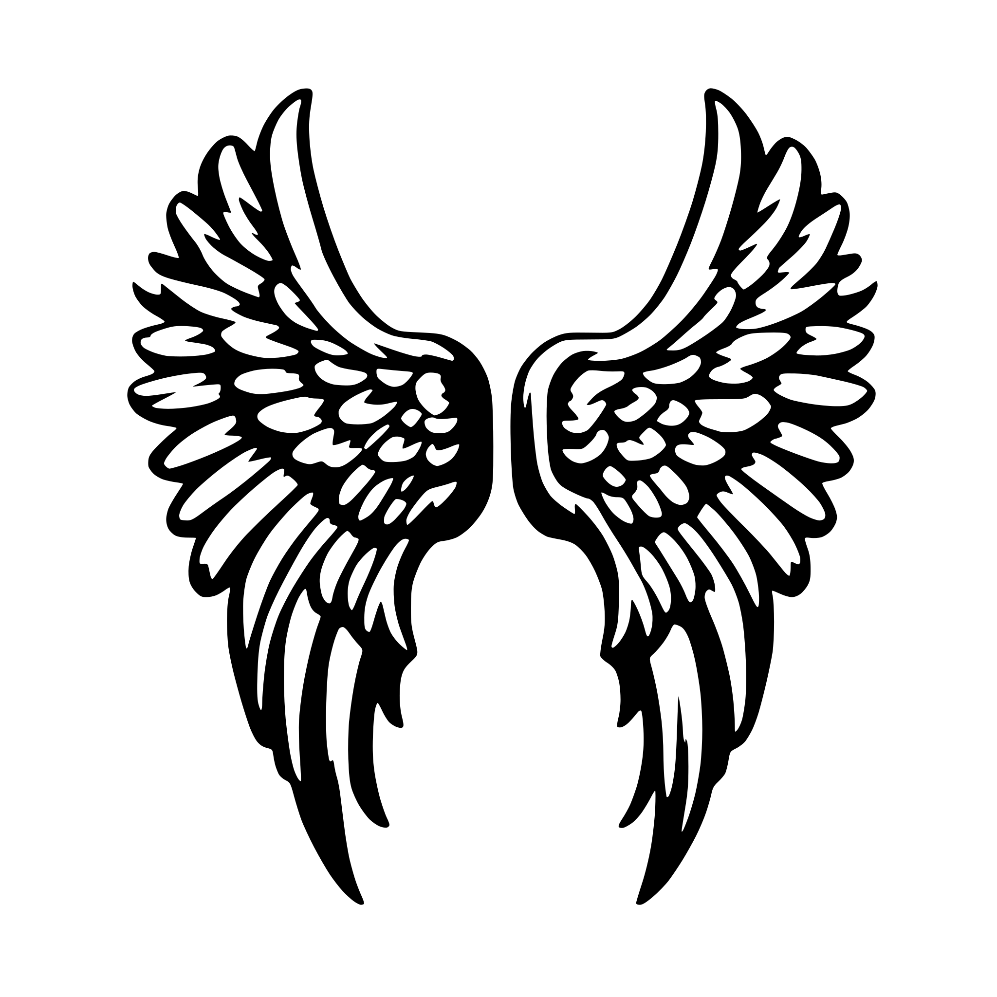 AI-generated SVG of a angel wings