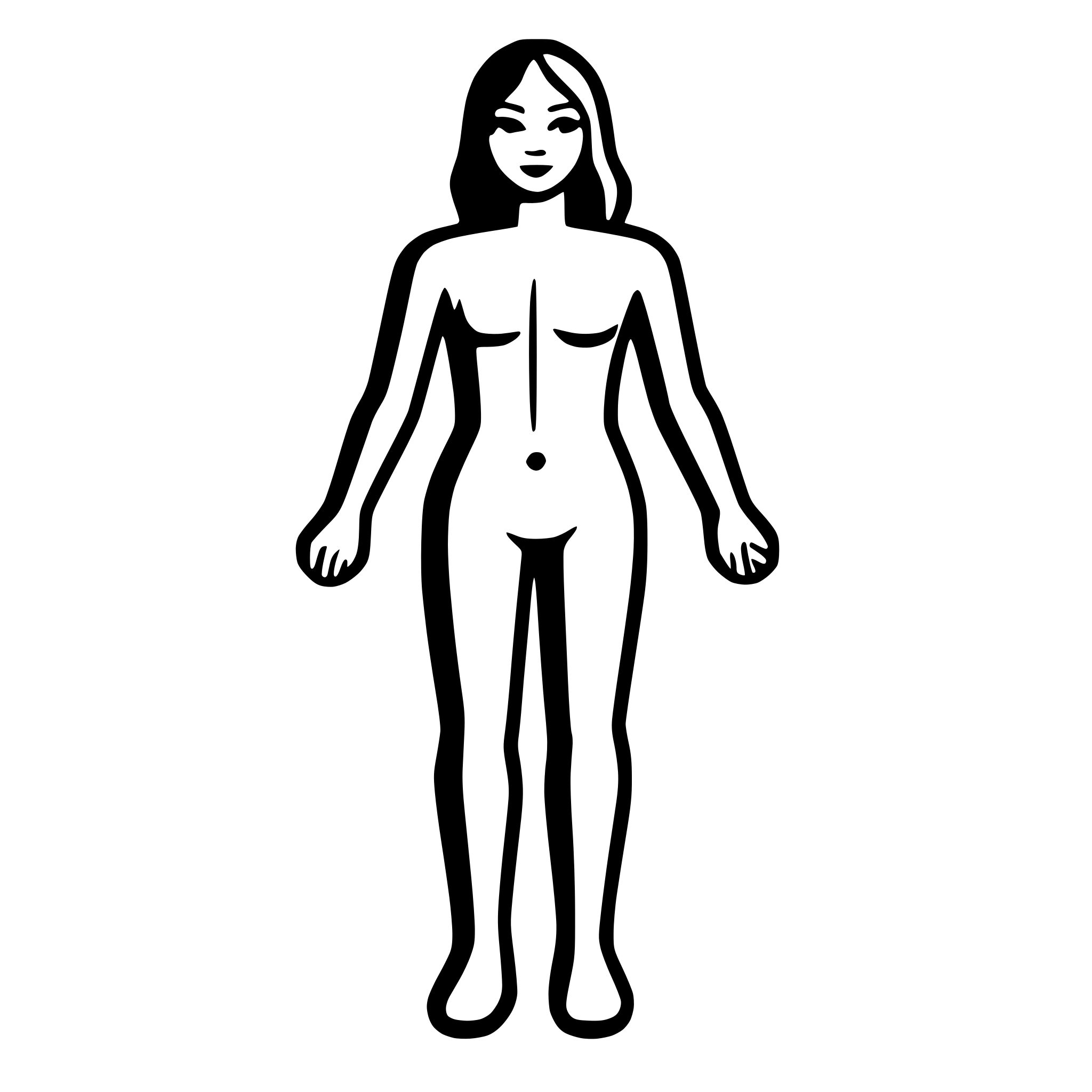 AI-generated SVG of 'Human body outline template'