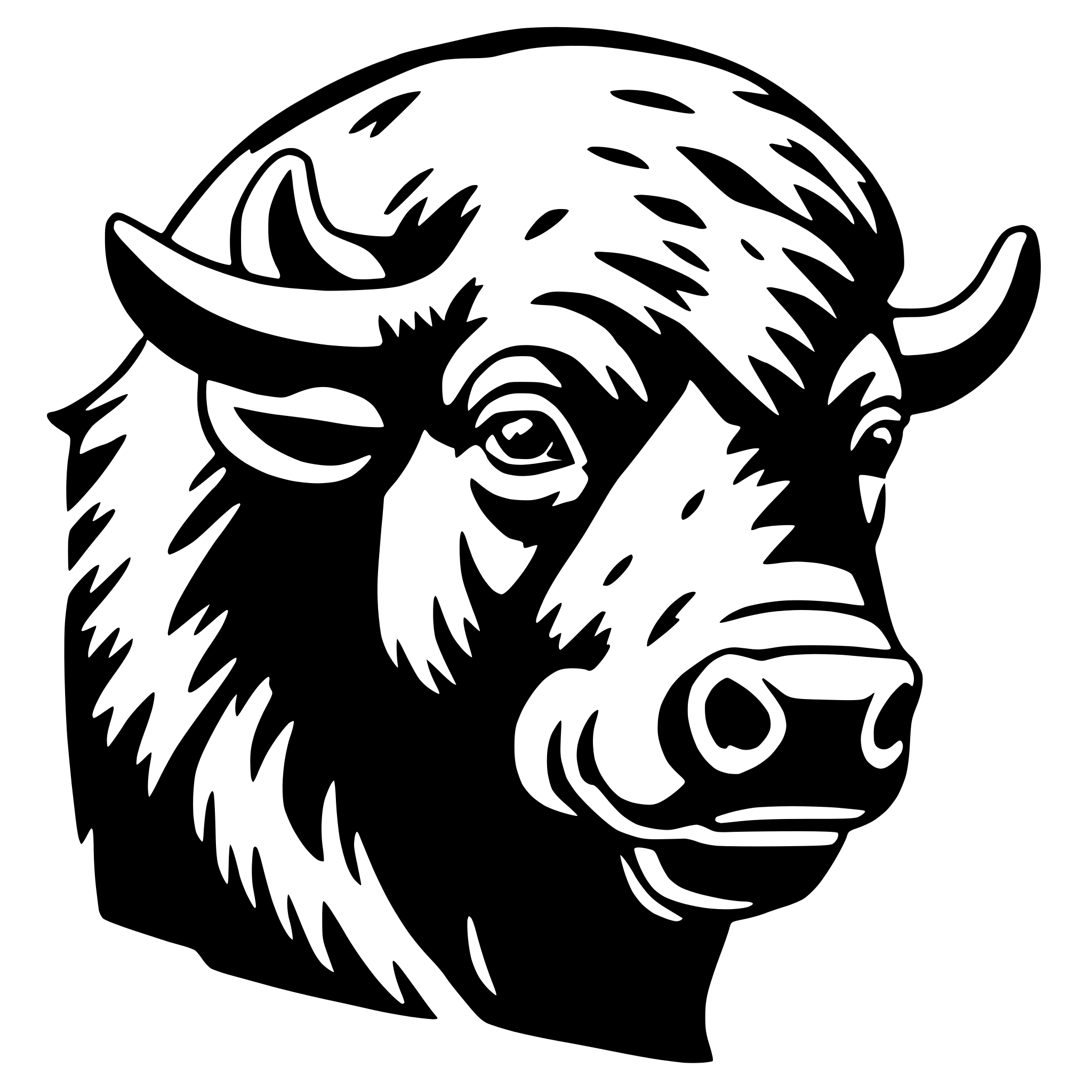 AI-generated SVG of a bison