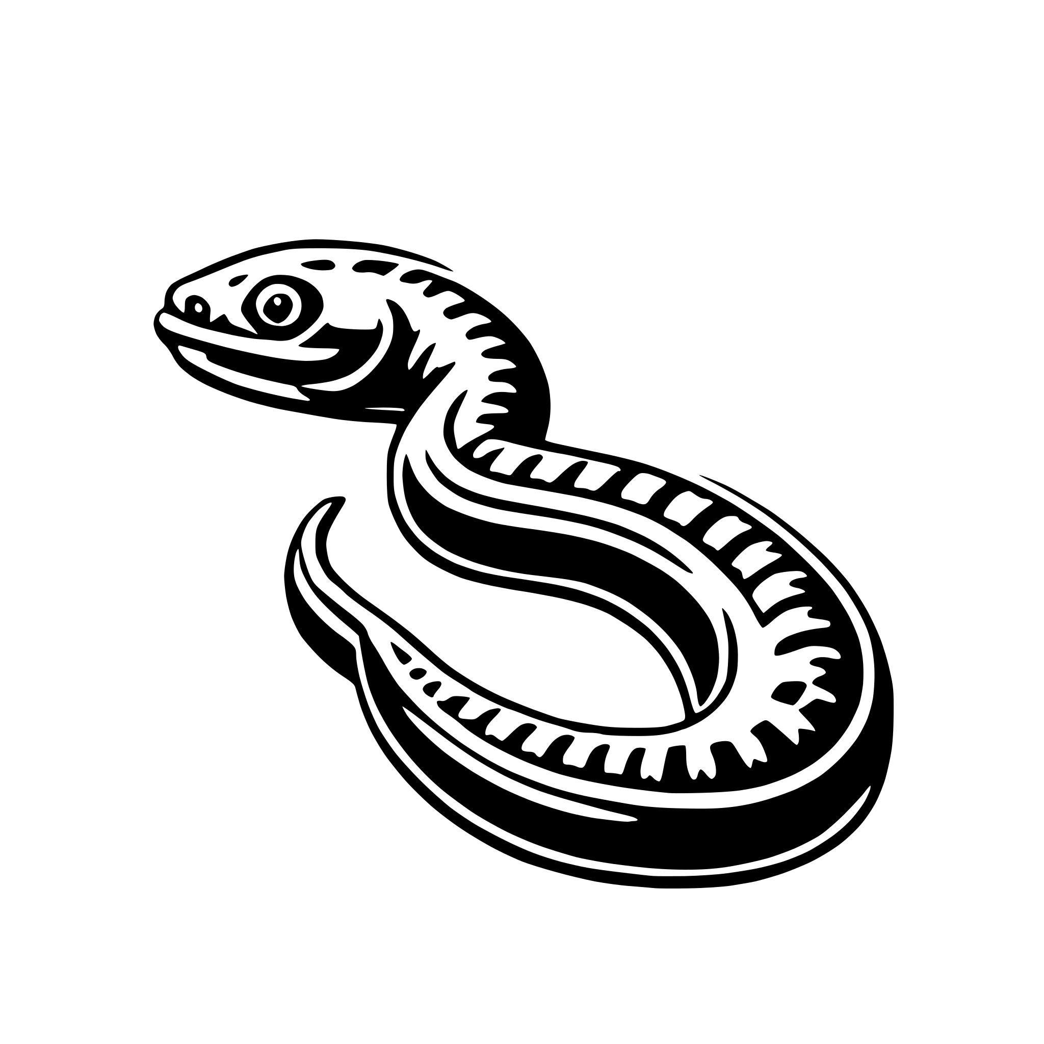 AI-generated SVG of a eel