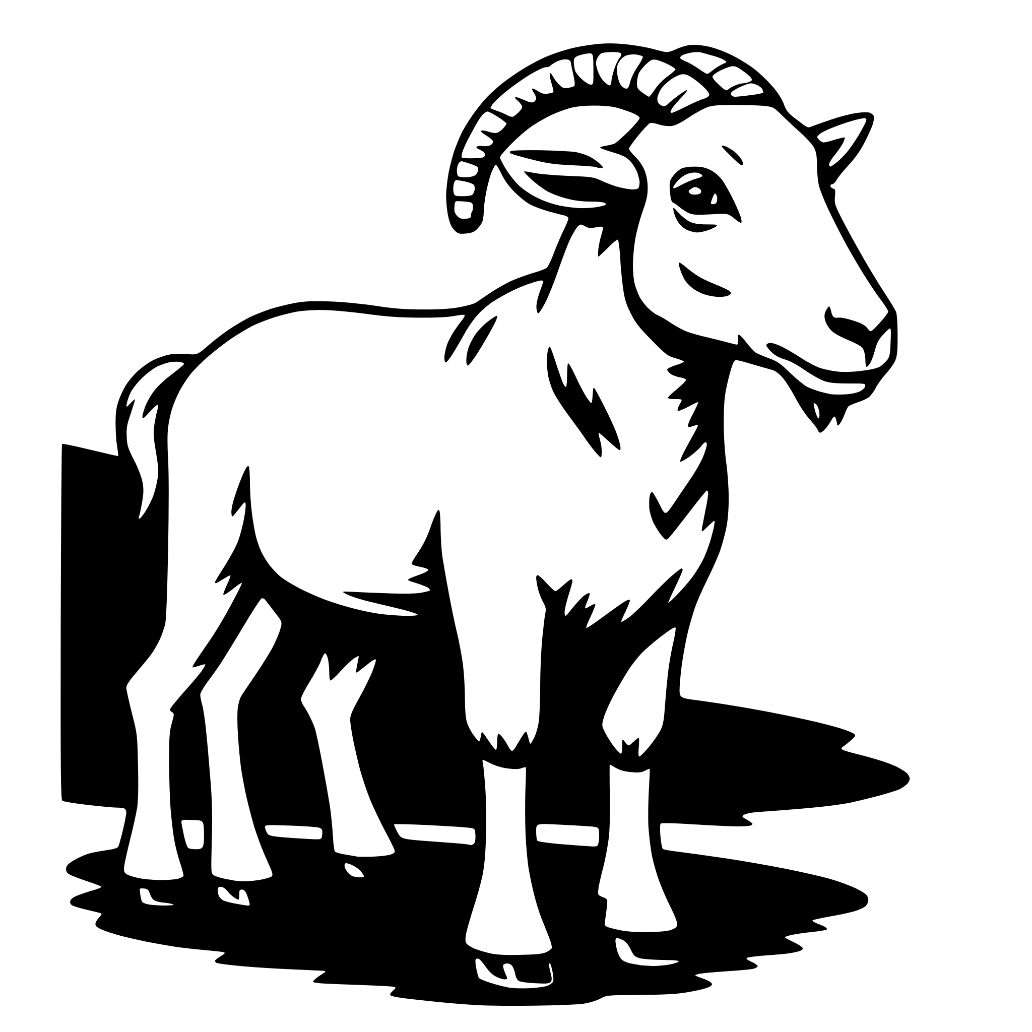 AI-generated SVG of a goat