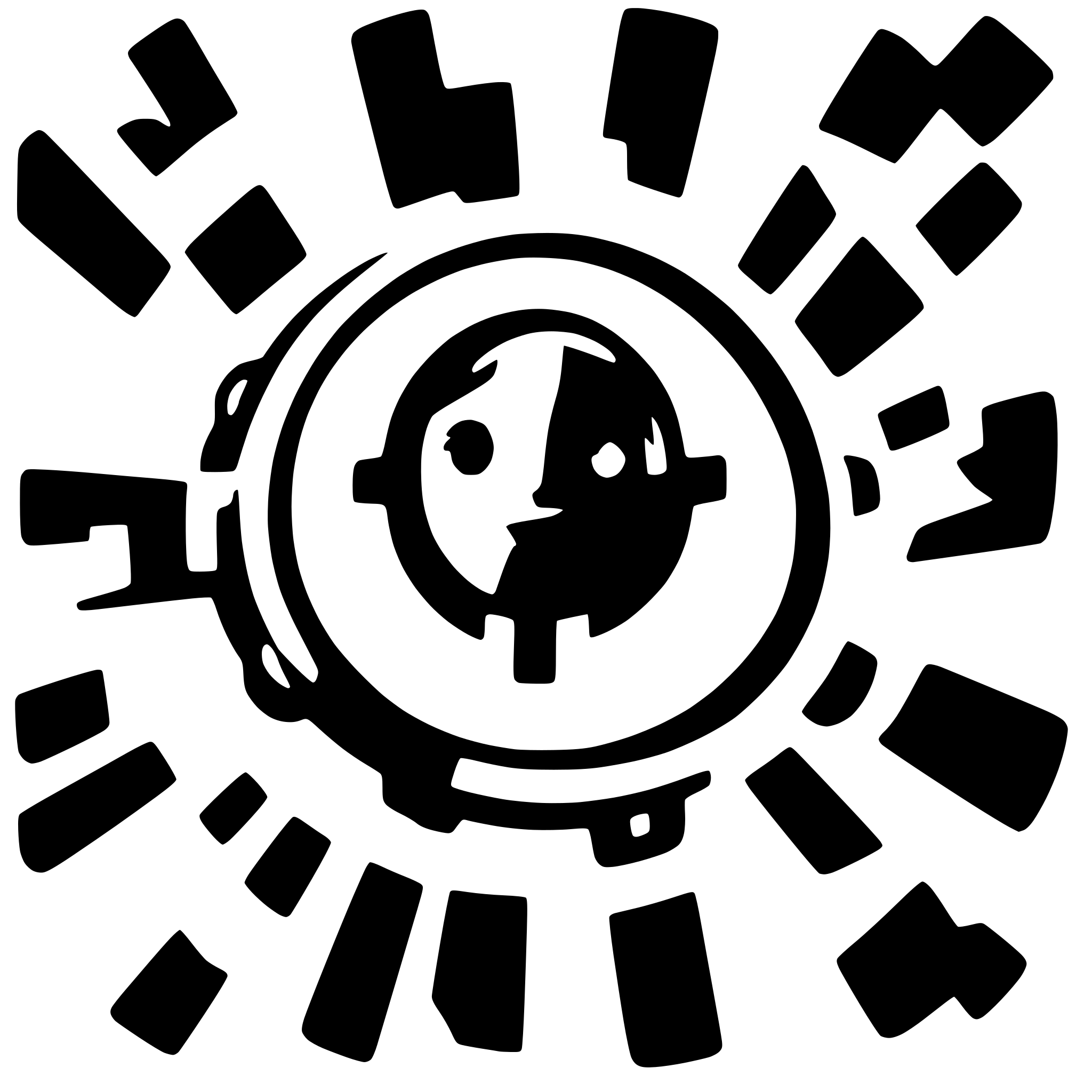 AI-generated SVG of a three peoples from top pov