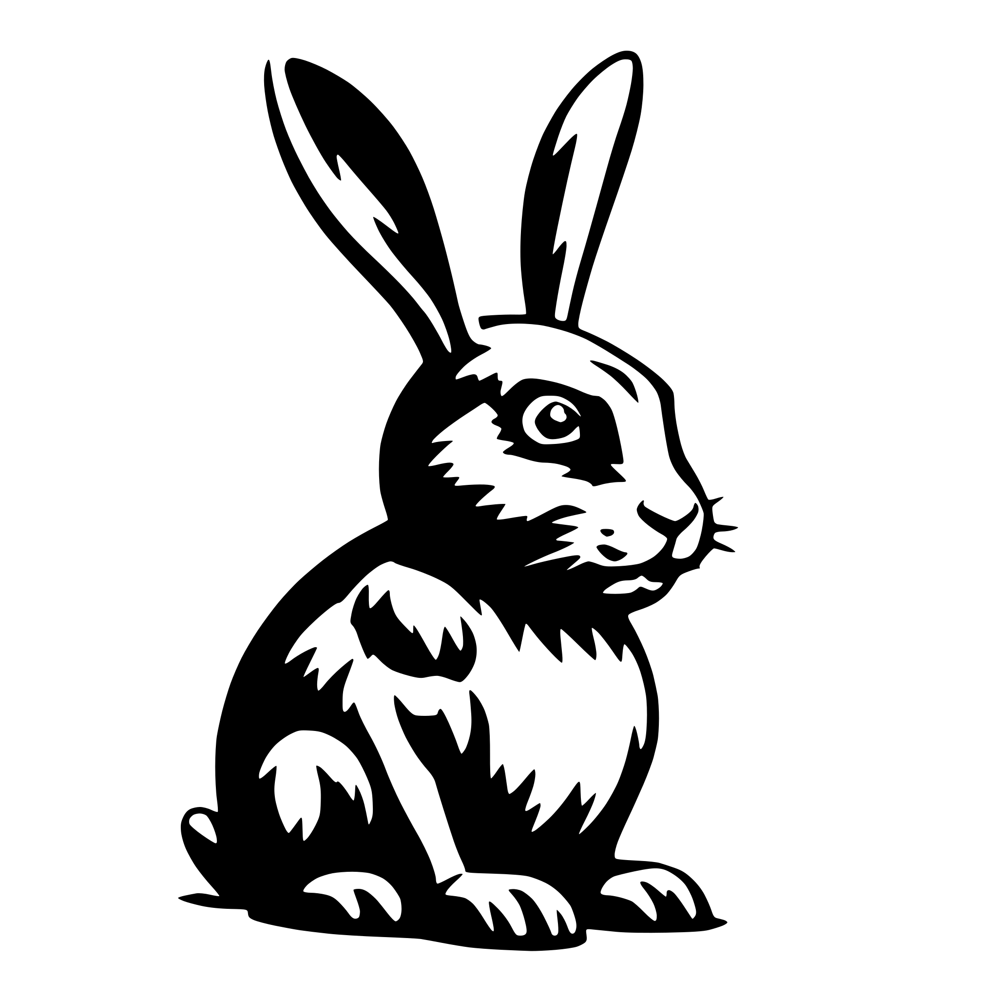 AI-generated SVG of a angry rabbit