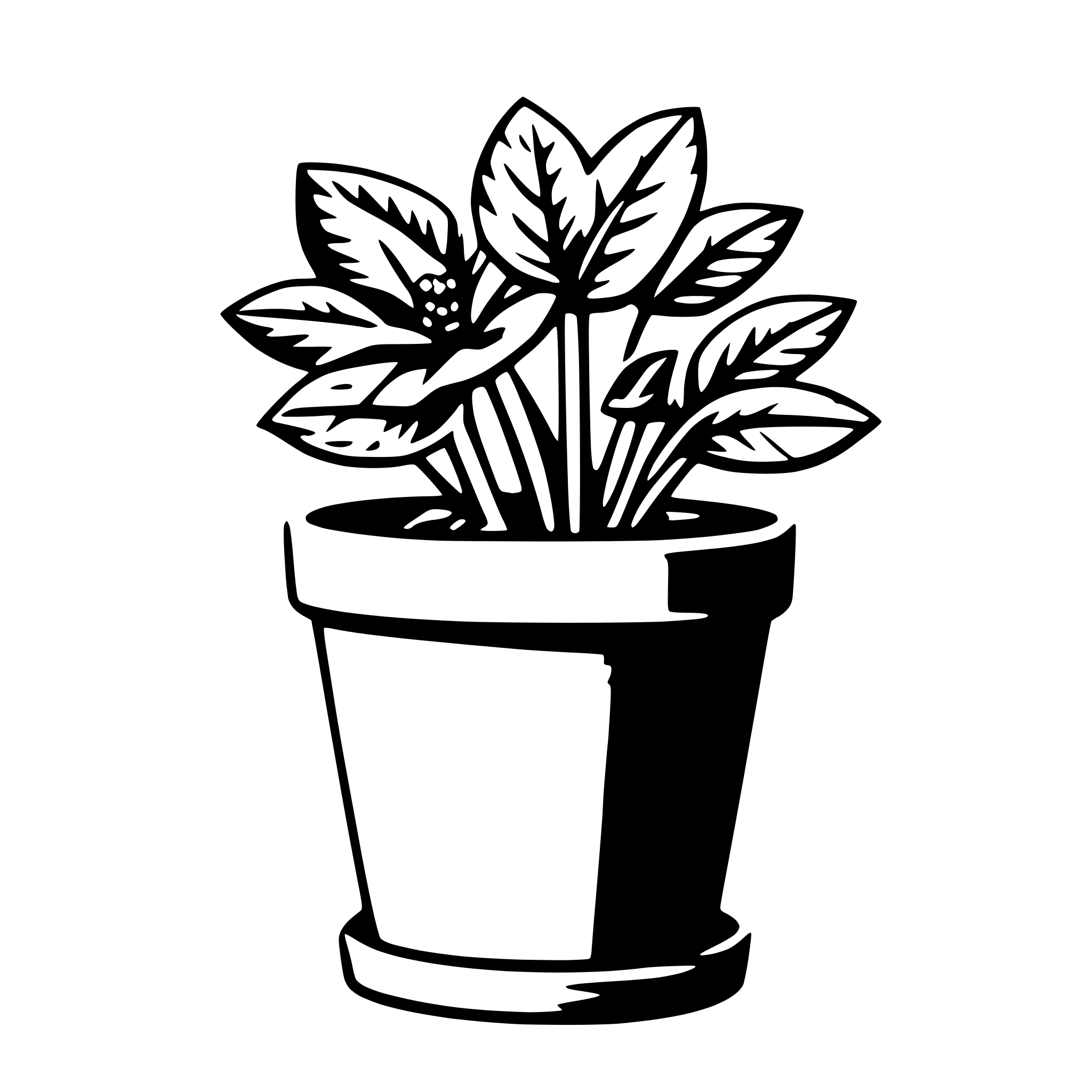 AI-generated SVG of a flowerpot
