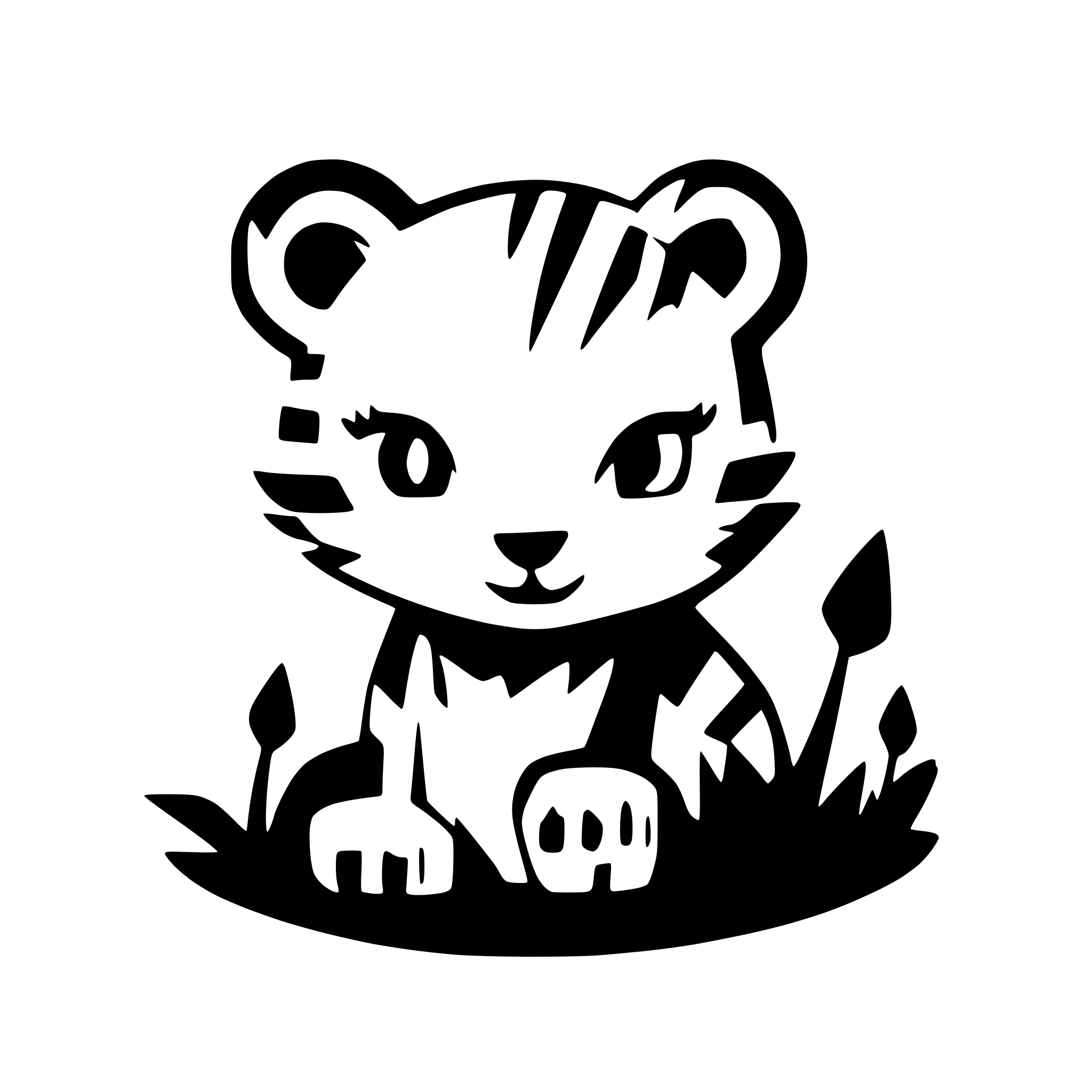AI-generated SVG of a baby tiger