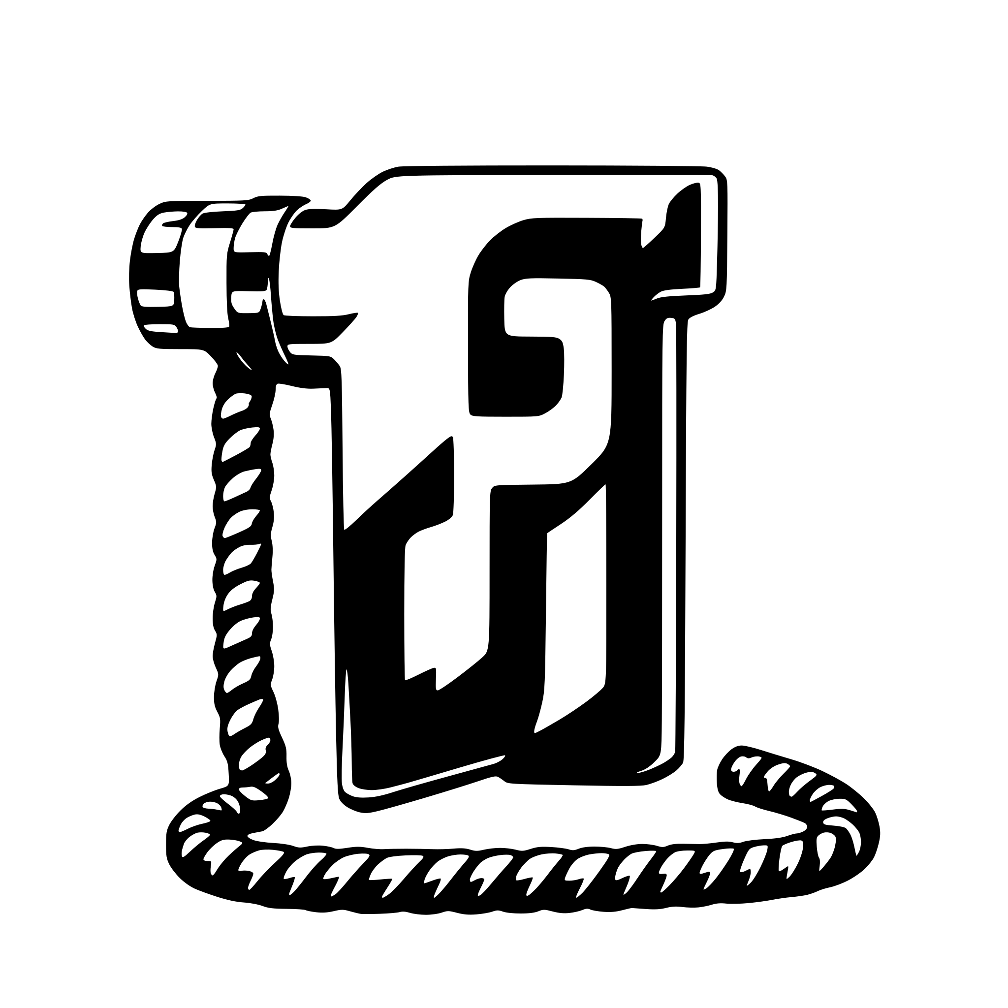 AI-generated SVG of a A letter P with a powercord