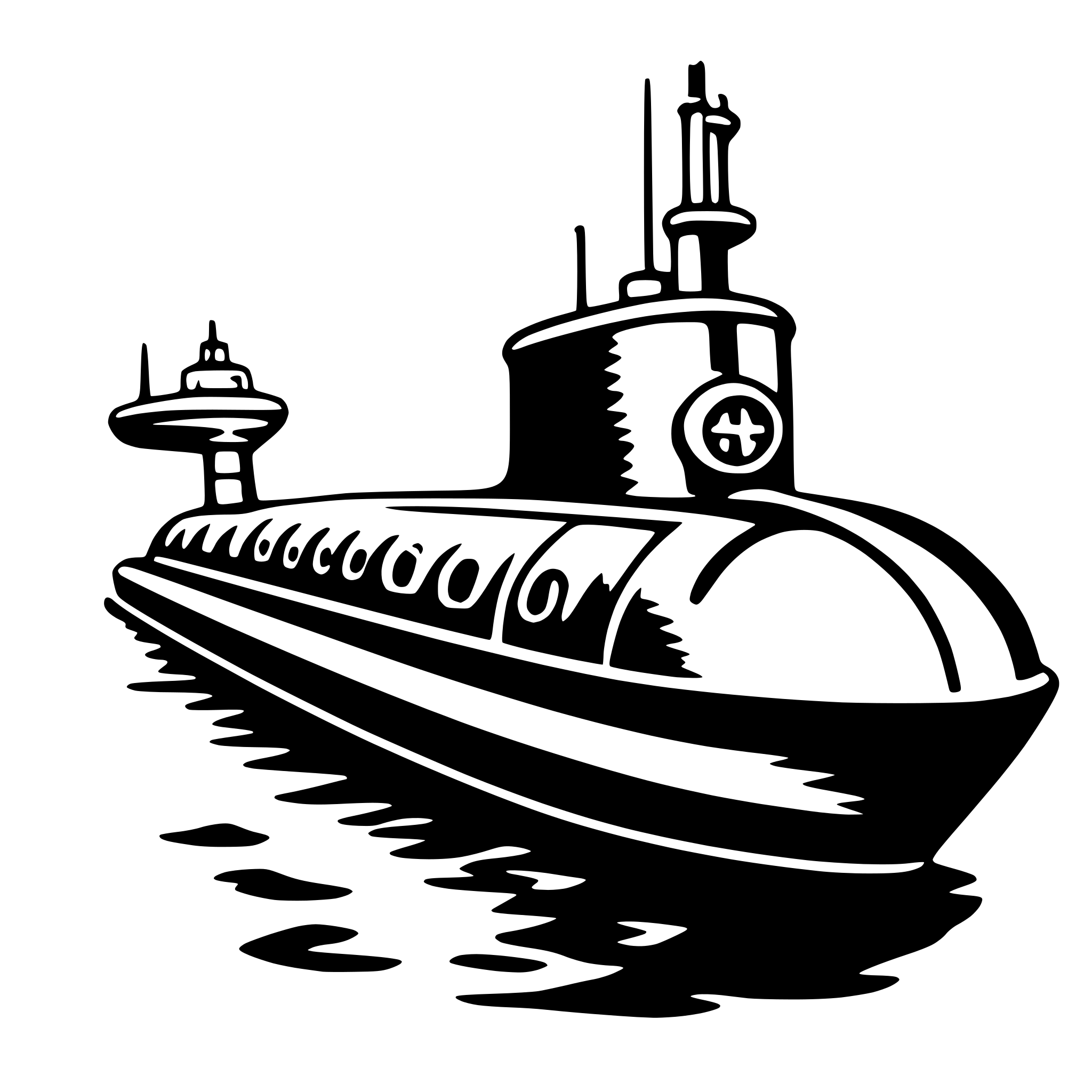 AI-generated SVG of a submarine