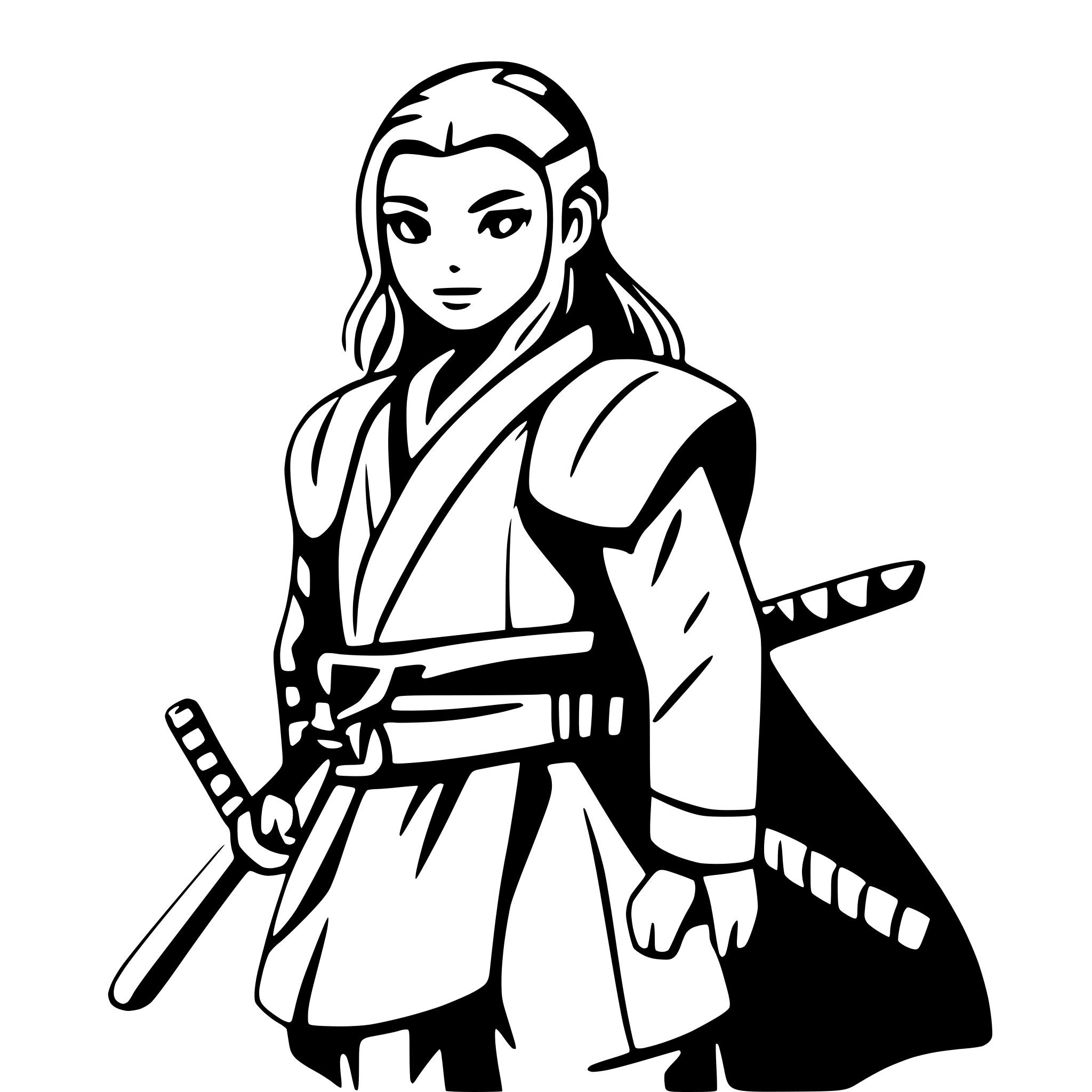AI-generated SVG of 'fearless samurai'