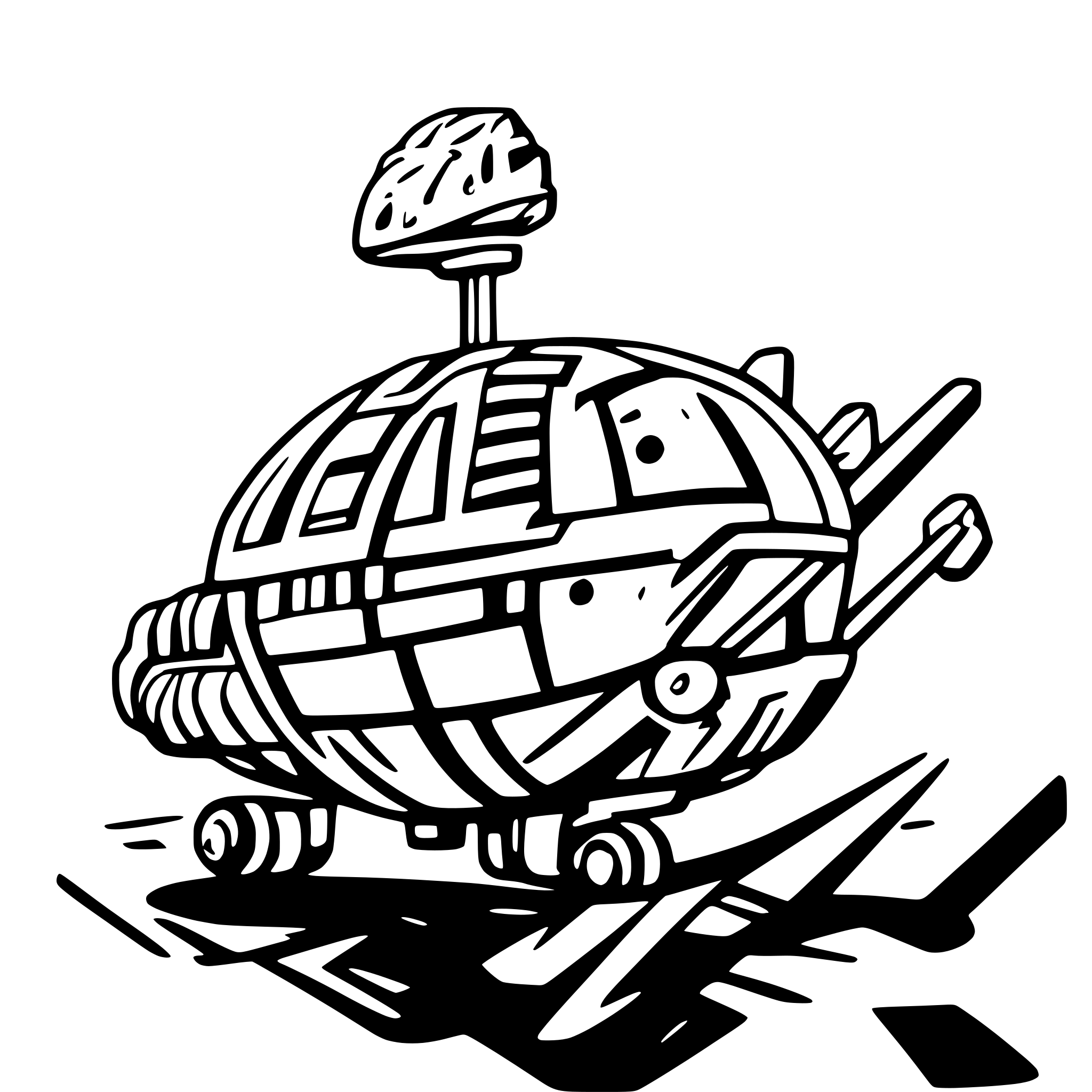 AI-generated SVG of a lightsabers crossing in x behind millennium falcon