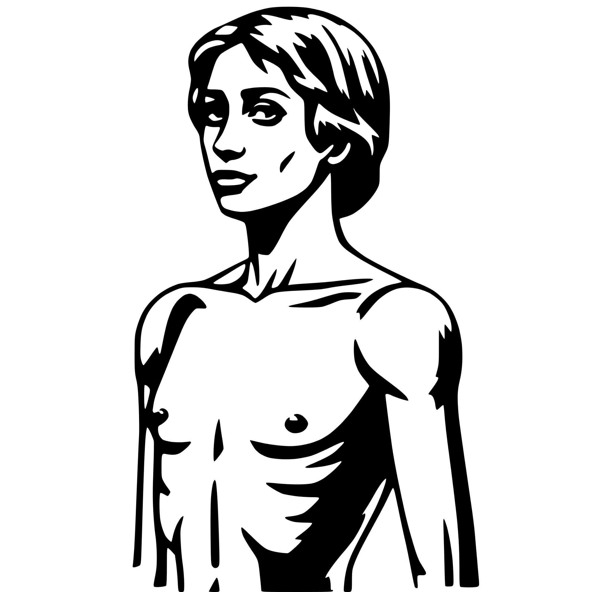 AI-generated SVG of a outlined human body