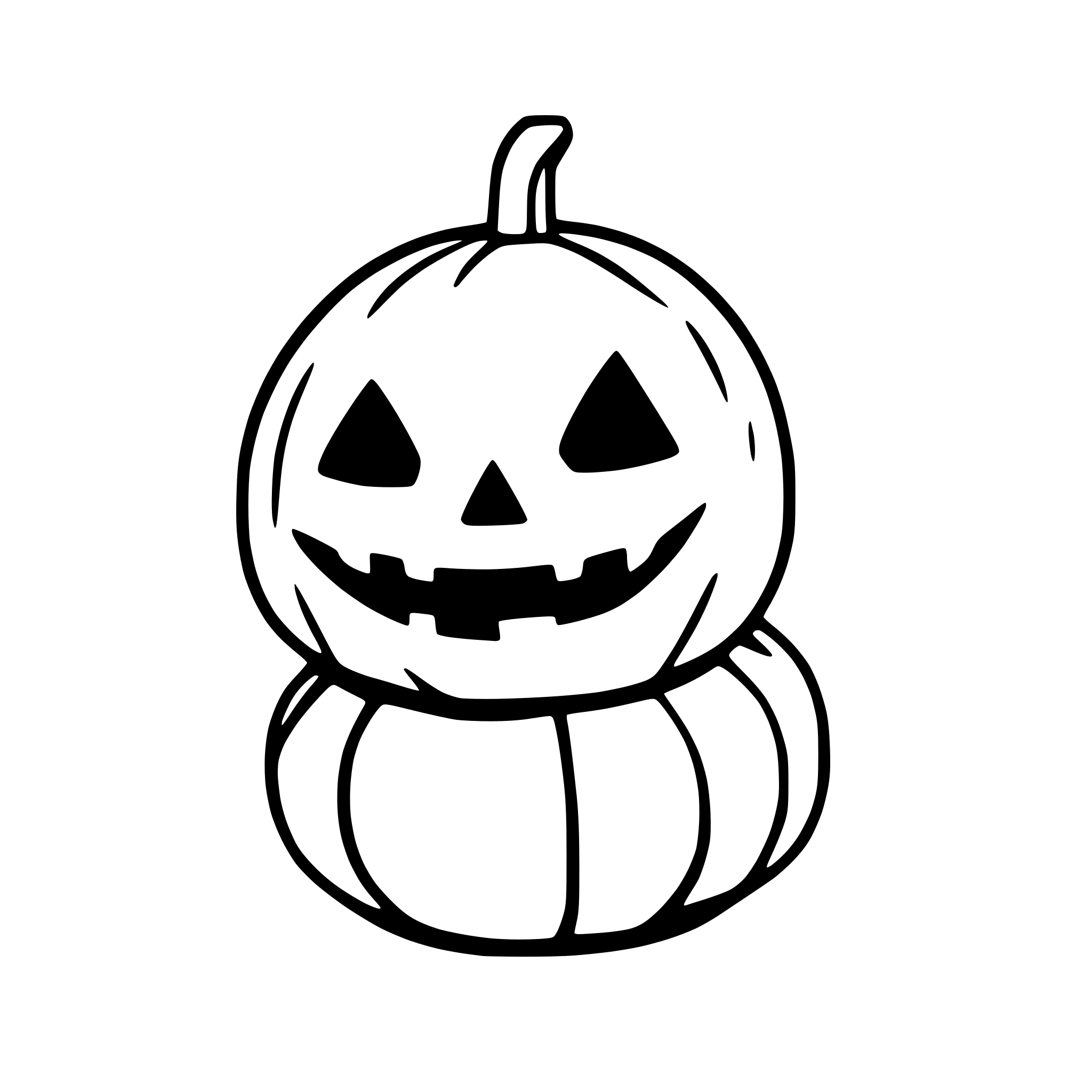 AI-generated SVG of a a halloween pumpkin with a ghost beside
