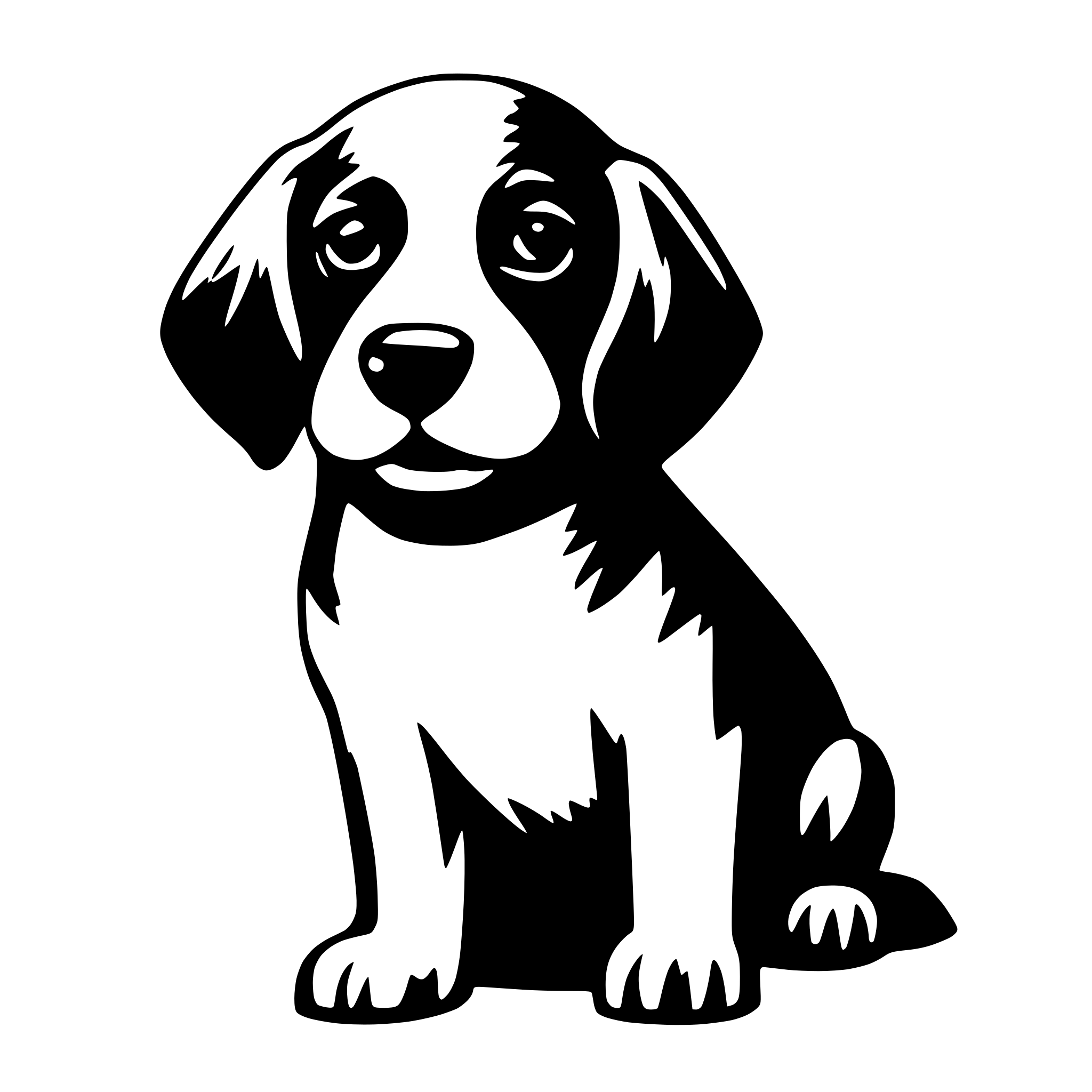 AI-generated SVG of a dog