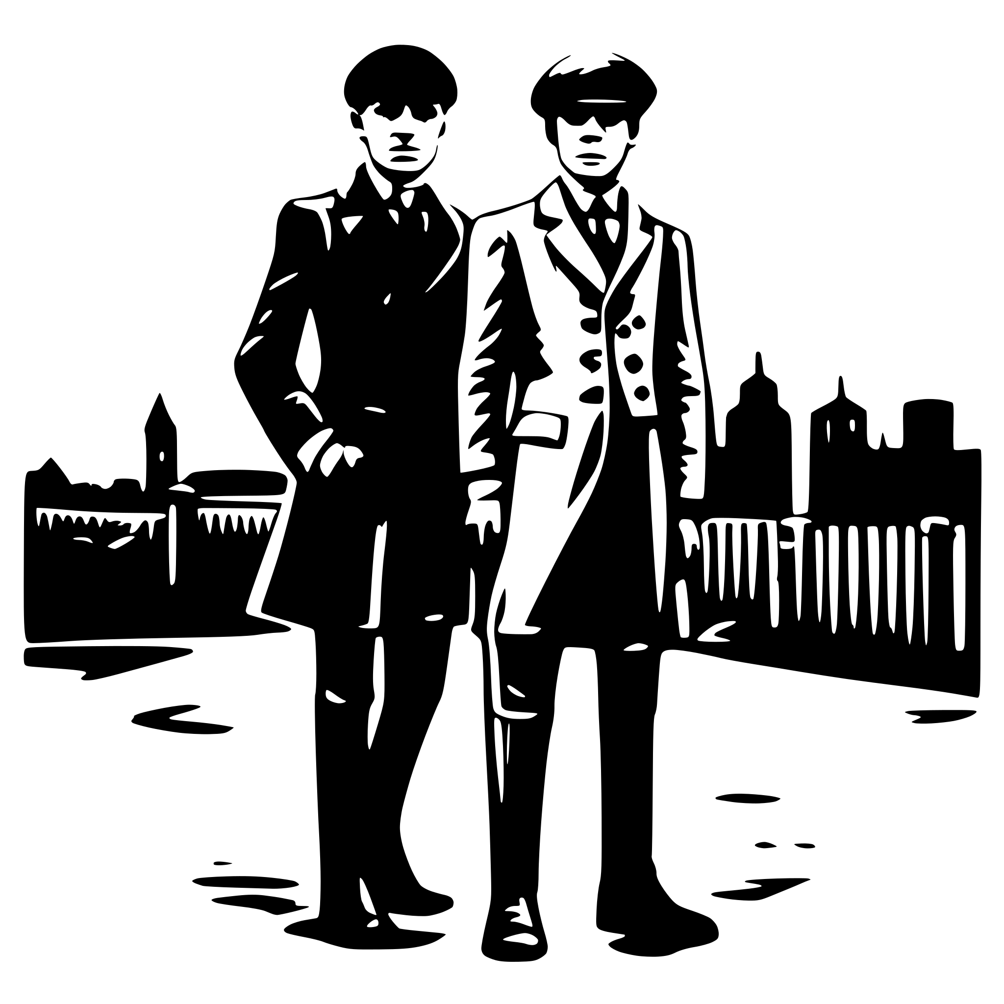 AI-generated SVG of a peaky blinders