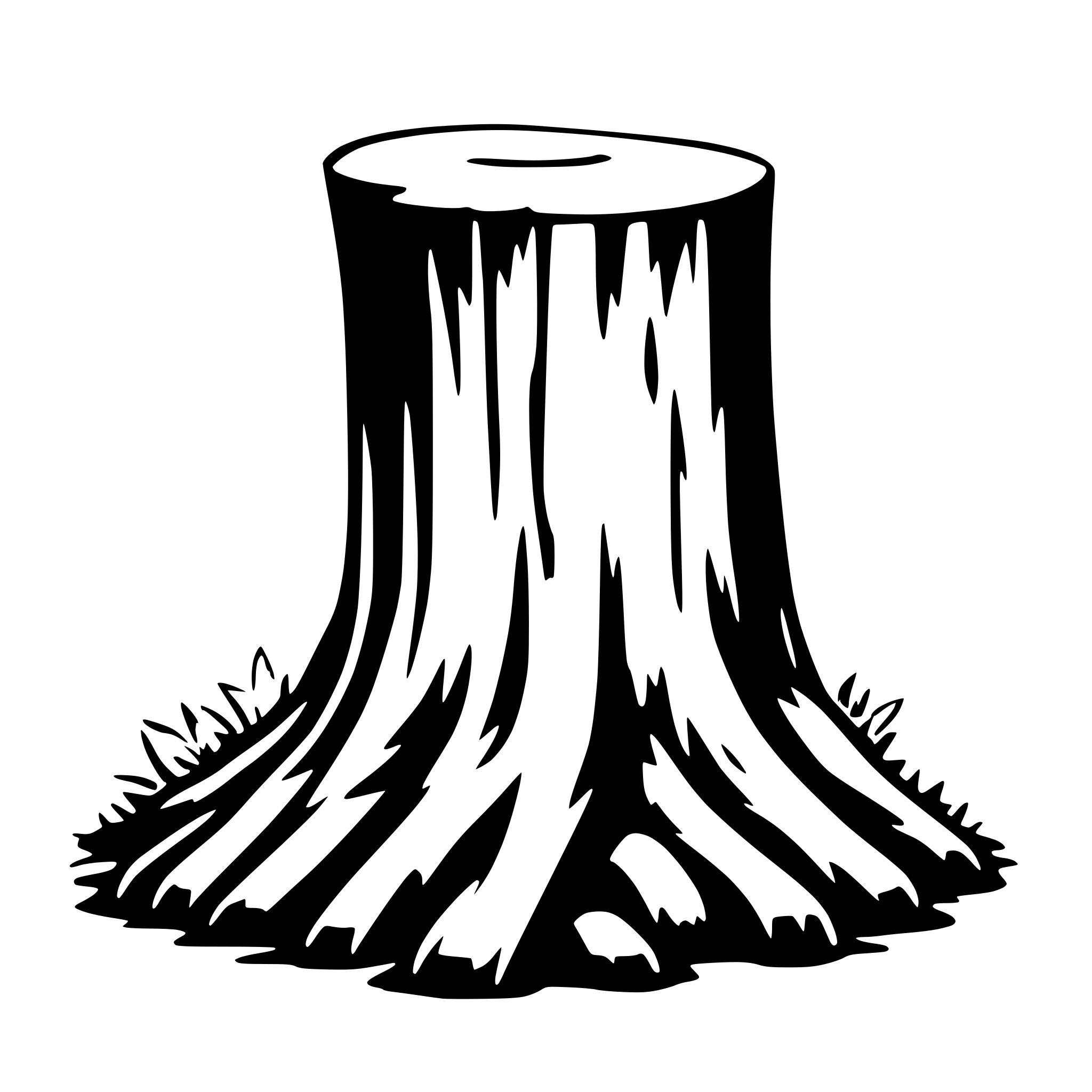 AI-generated SVG of 'hollow stump'