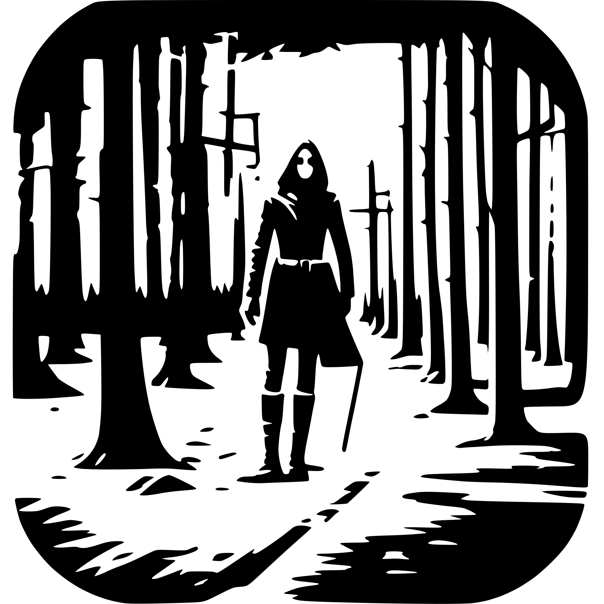 AI-generated SVG of a blair witch